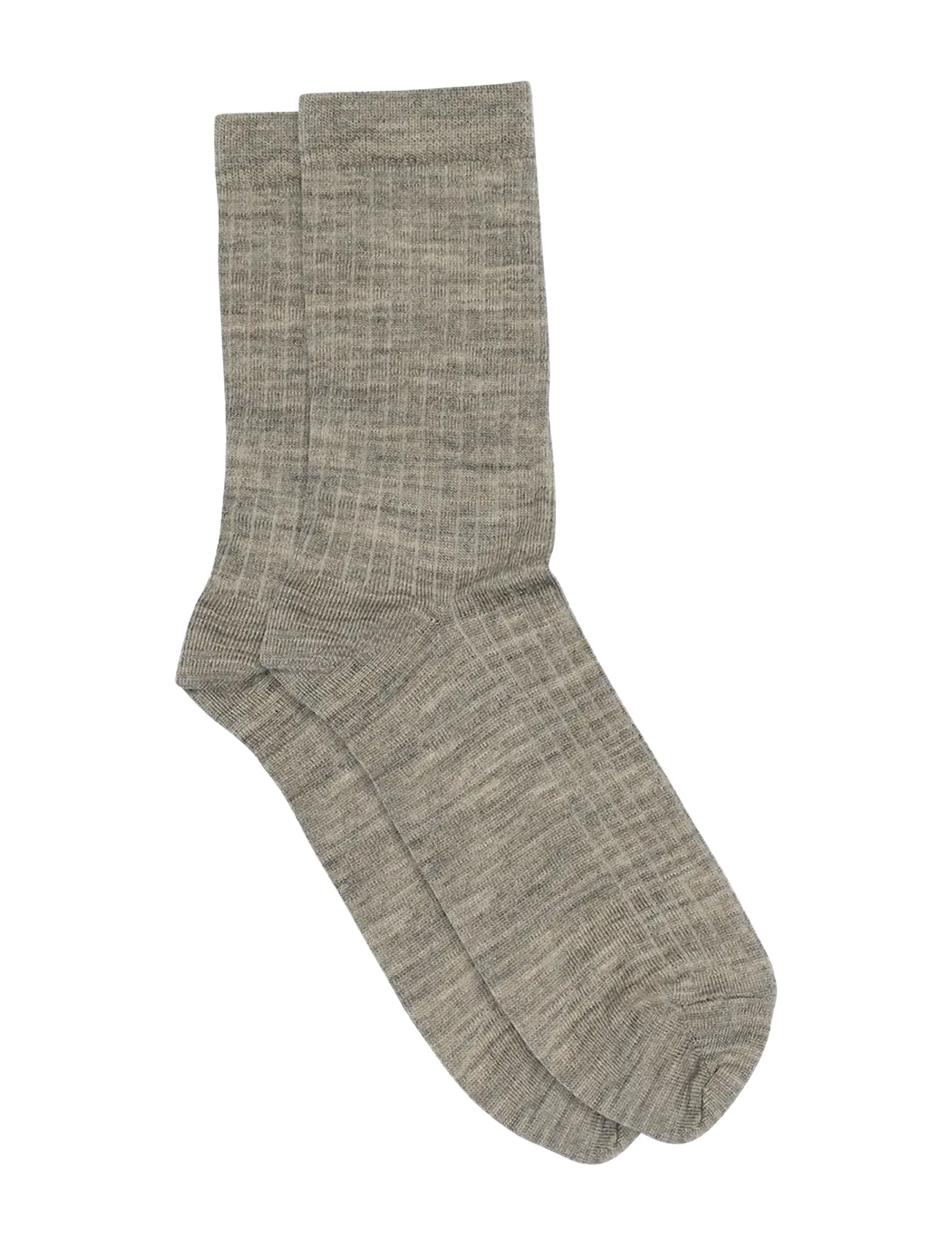 mp Denmark Wool rib socks - Unterwäsche - LIGHT BROWN MELANGE / beige