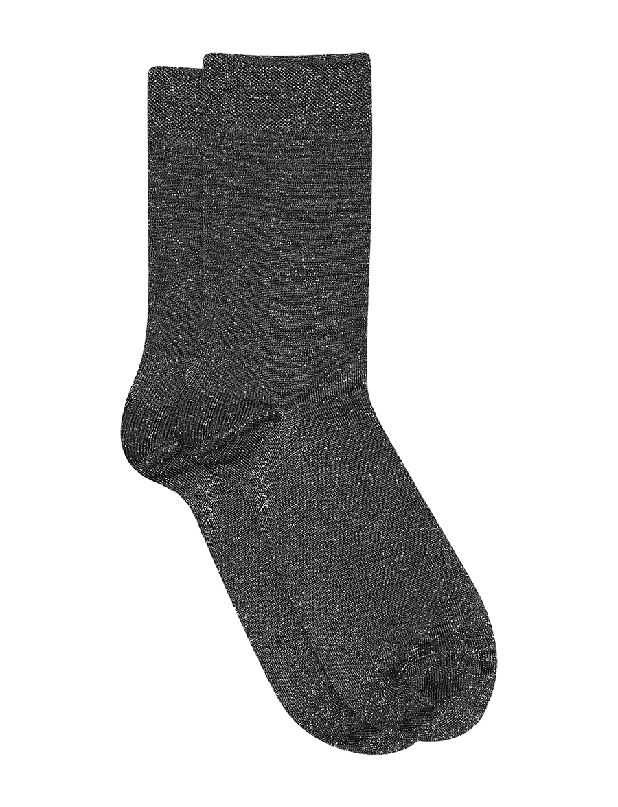 mp Denmark - Pernille glitter socks - klassikalised sokid - medium grey melange - 0