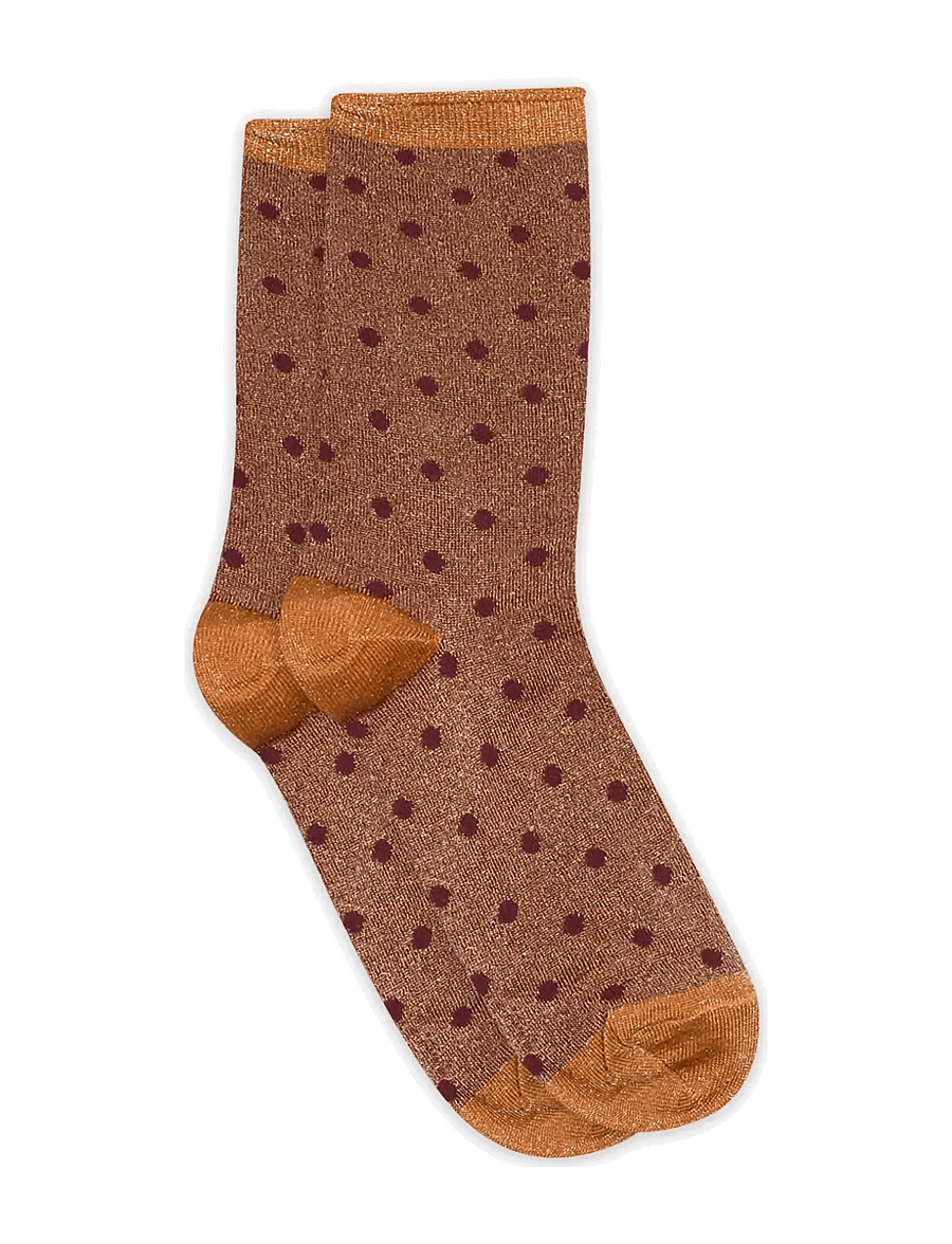 mp Denmark - Donna glitter socks - normale socken - rust - 0