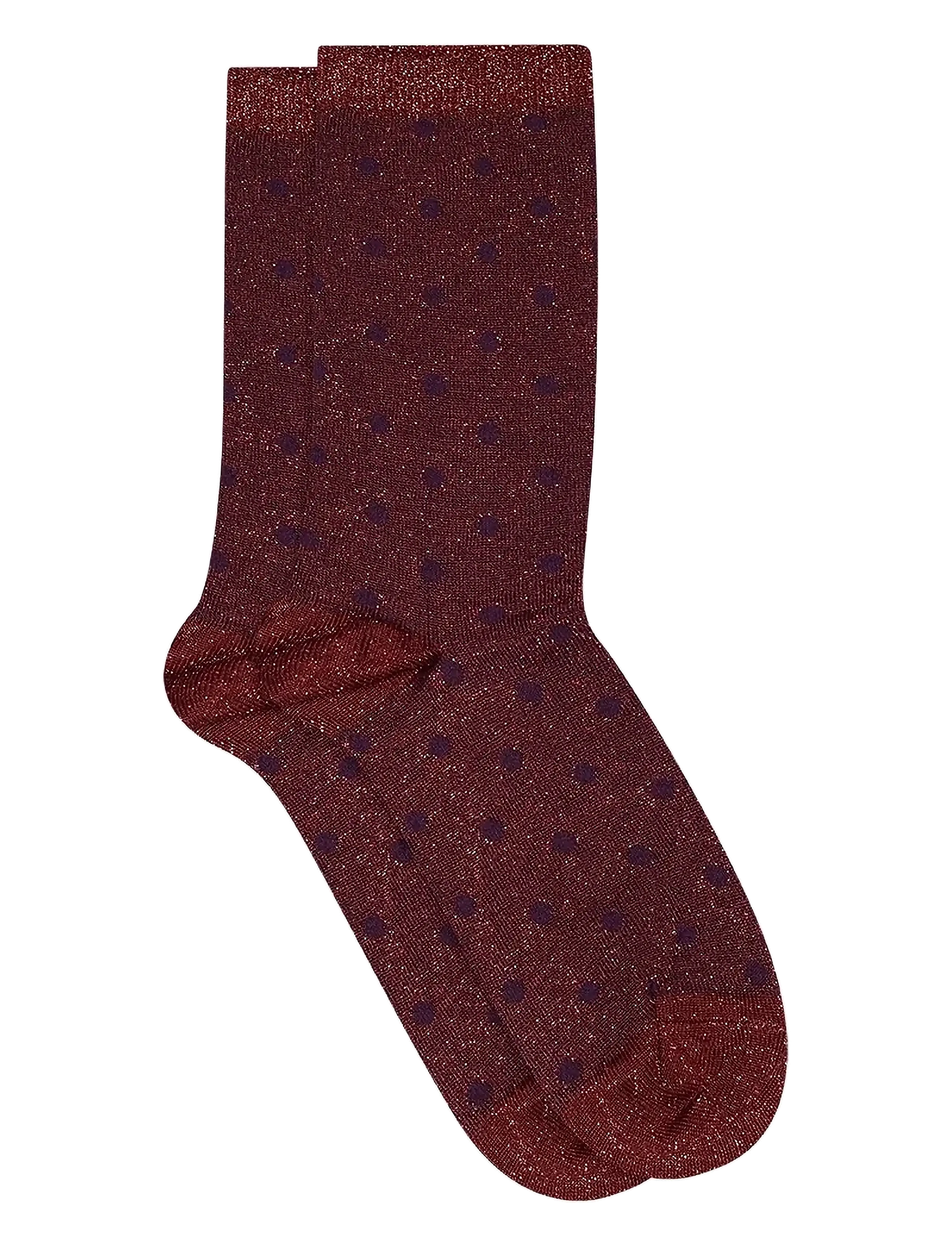 Donna glitter socks - WINE RED