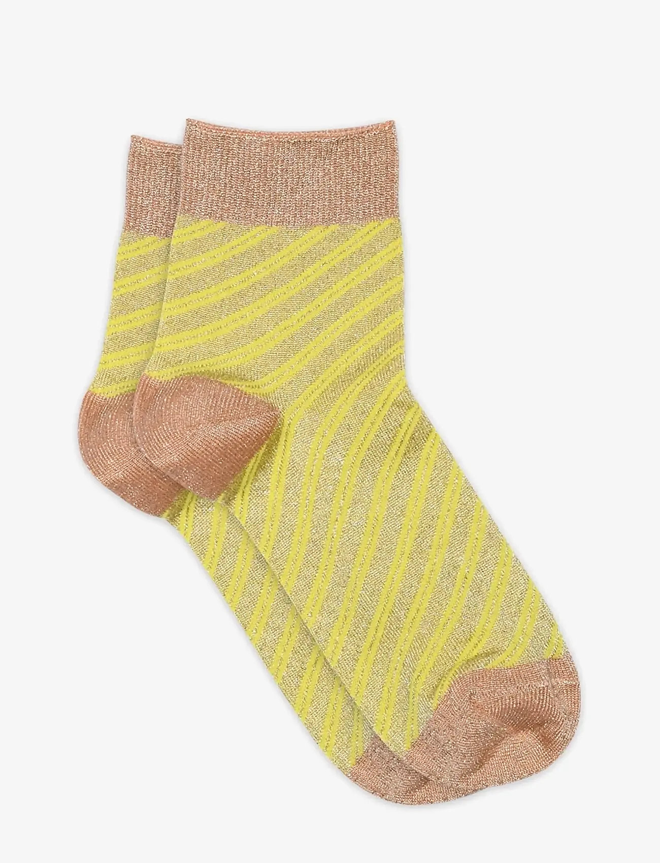 mp Denmark - Elisa glitter short socks - sneackersocken - celery green - 0
