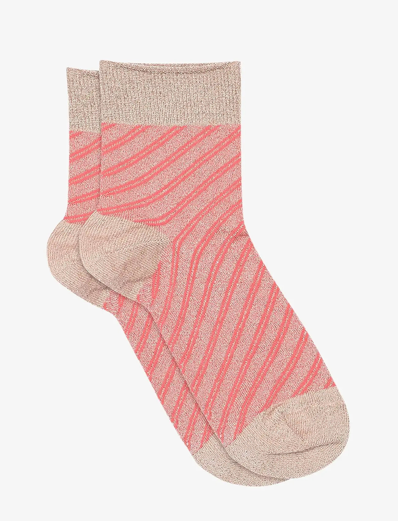 mp Denmark - Elisa glitter short socks - ankle socks - flamingo coral - 0