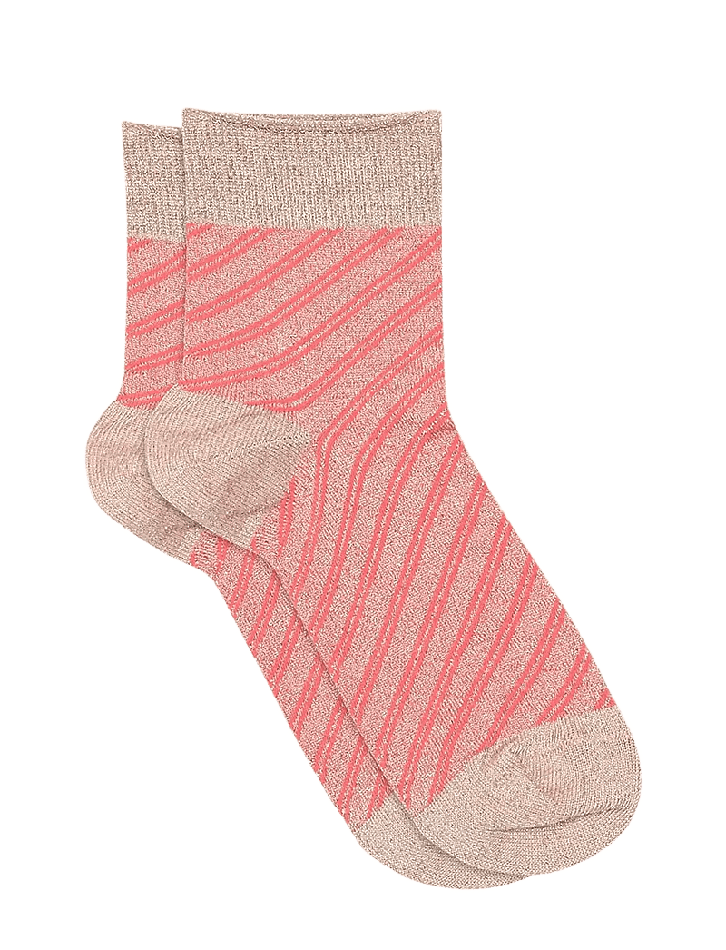 mp Denmark - Elisa glitter short socks - chaussettes sport - flamingo coral - 0