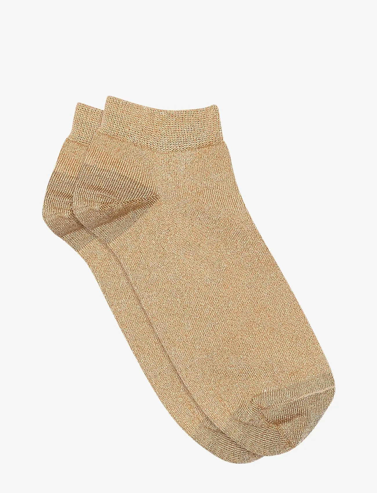 mp Denmark - Zoe glitter sneaker socks - ankelstrumpor - golden tan - 0