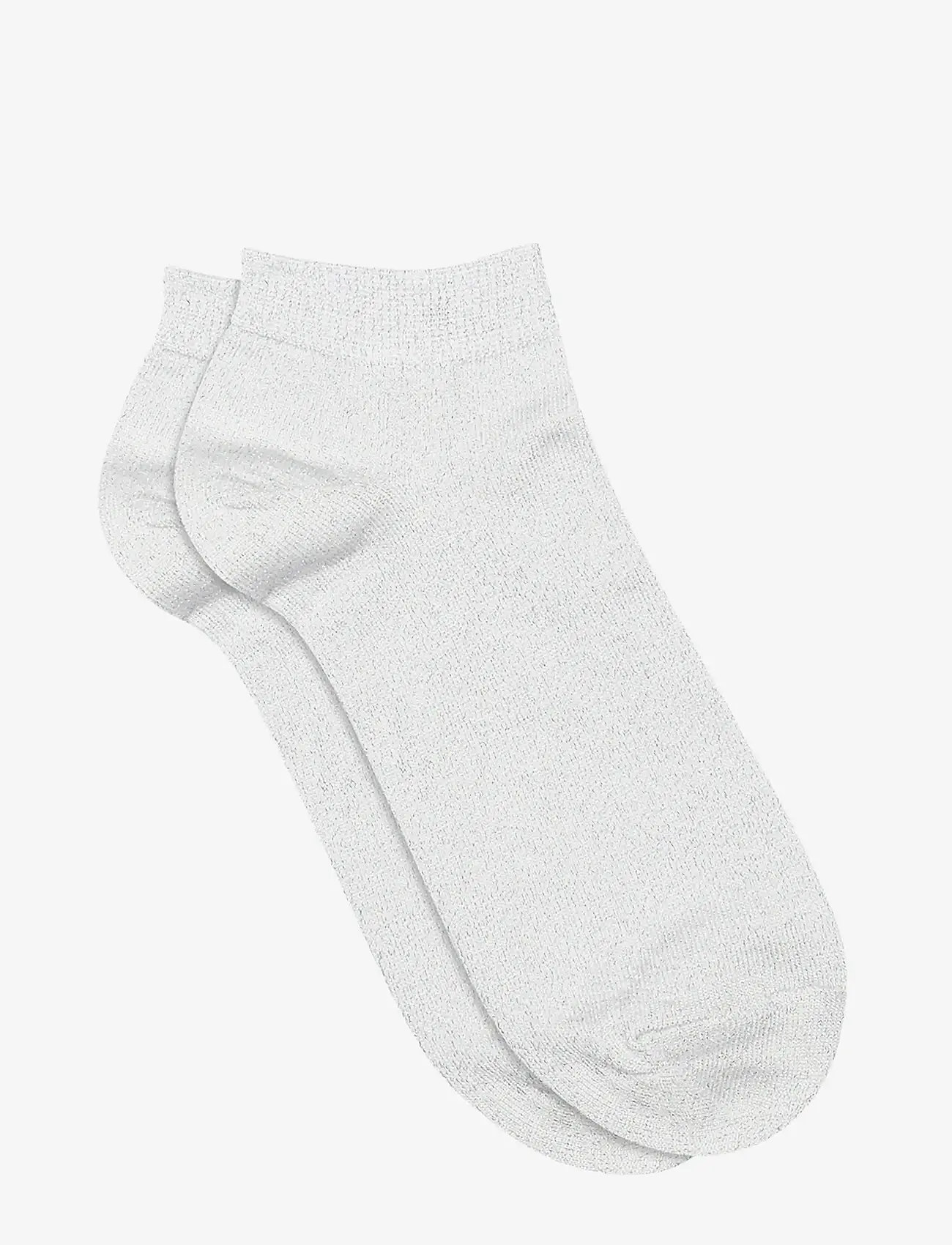 mp Denmark - Zoe glitter sneaker socks - sneackersocken - white - 0