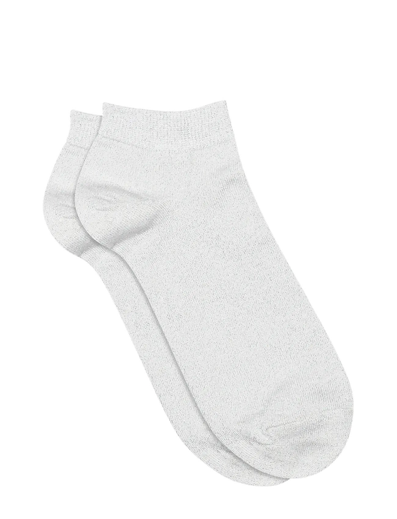 mp Denmark Zoe glitter sneaker socks - Ankelstrømper - WHITE / white