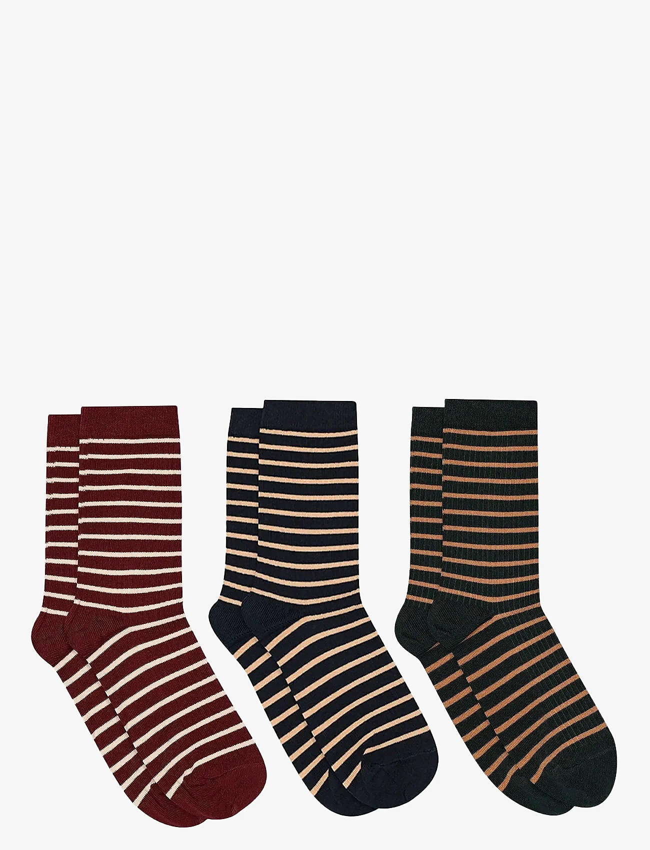 mp Denmark - Lydia socks 3-pack - kingitused alla 30€ - wine red - 0
