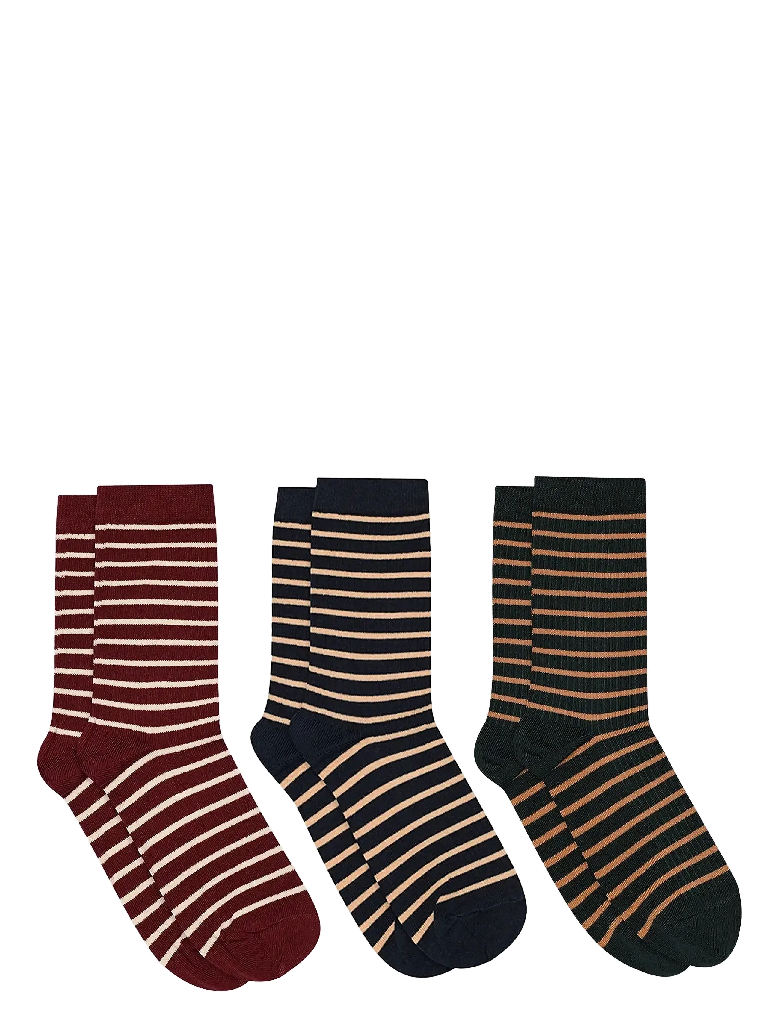 Lydia socks 3-pack - WINE RED