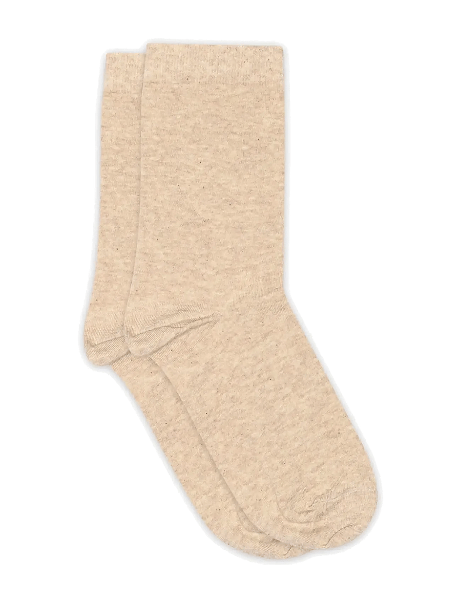 mp Denmark - Fine cotton socks - normale socken - beige melange - 0
