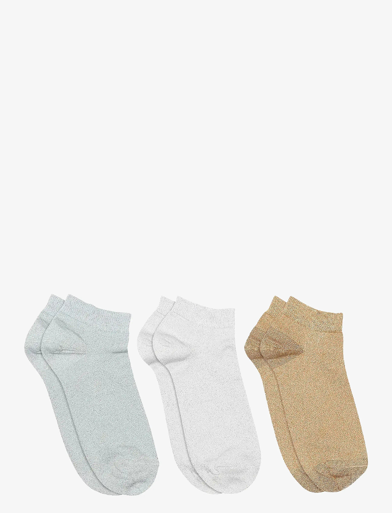 mp Denmark - Zoe glitter sneaker 3-pack - white - 0