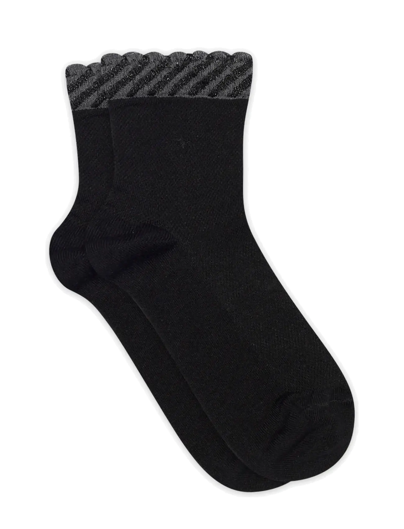 mp Denmark Dina short socks - Zeķes - BLACK / black