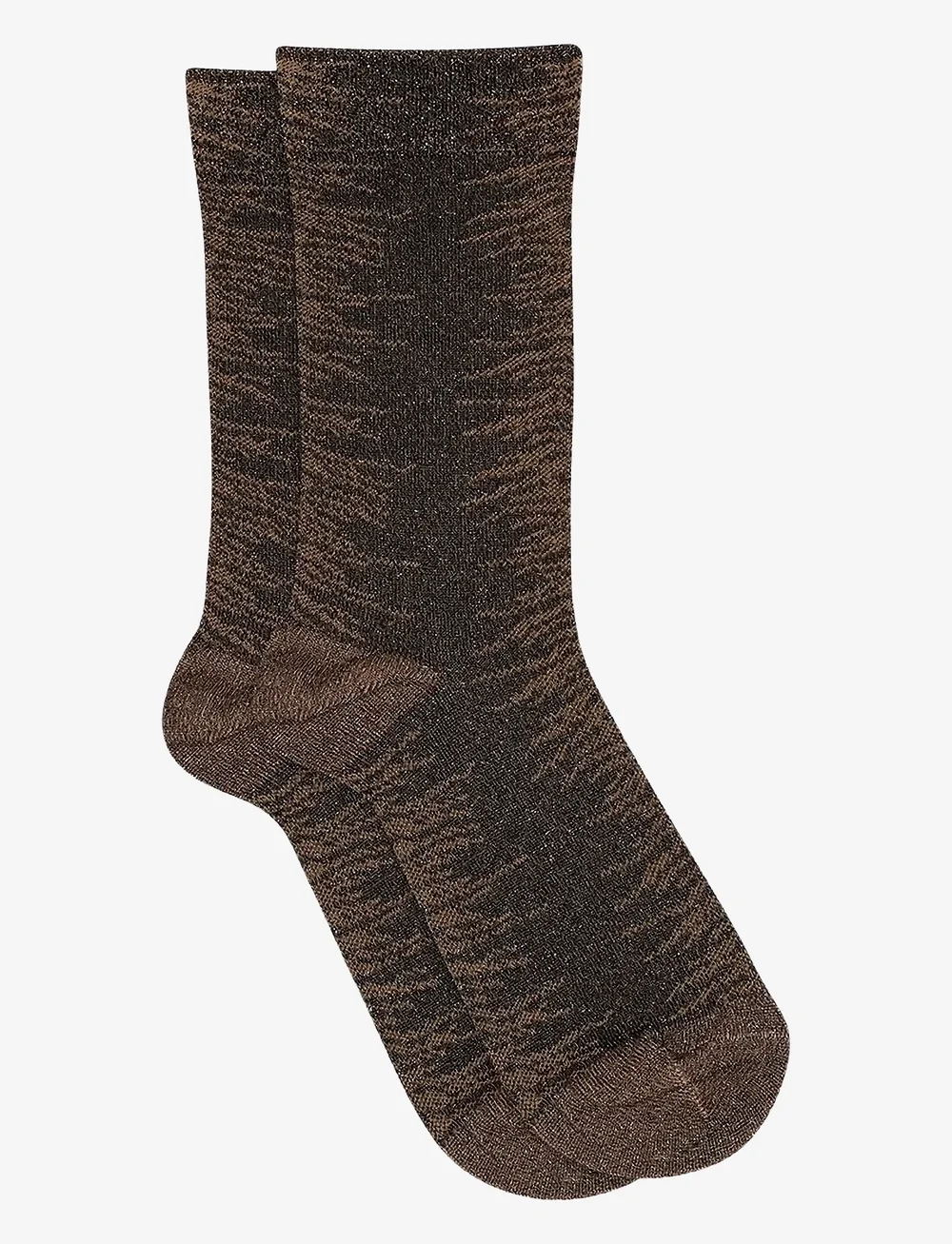 mp Denmark - Ulla glitter socks - vanliga strumpor - dark brown - 0