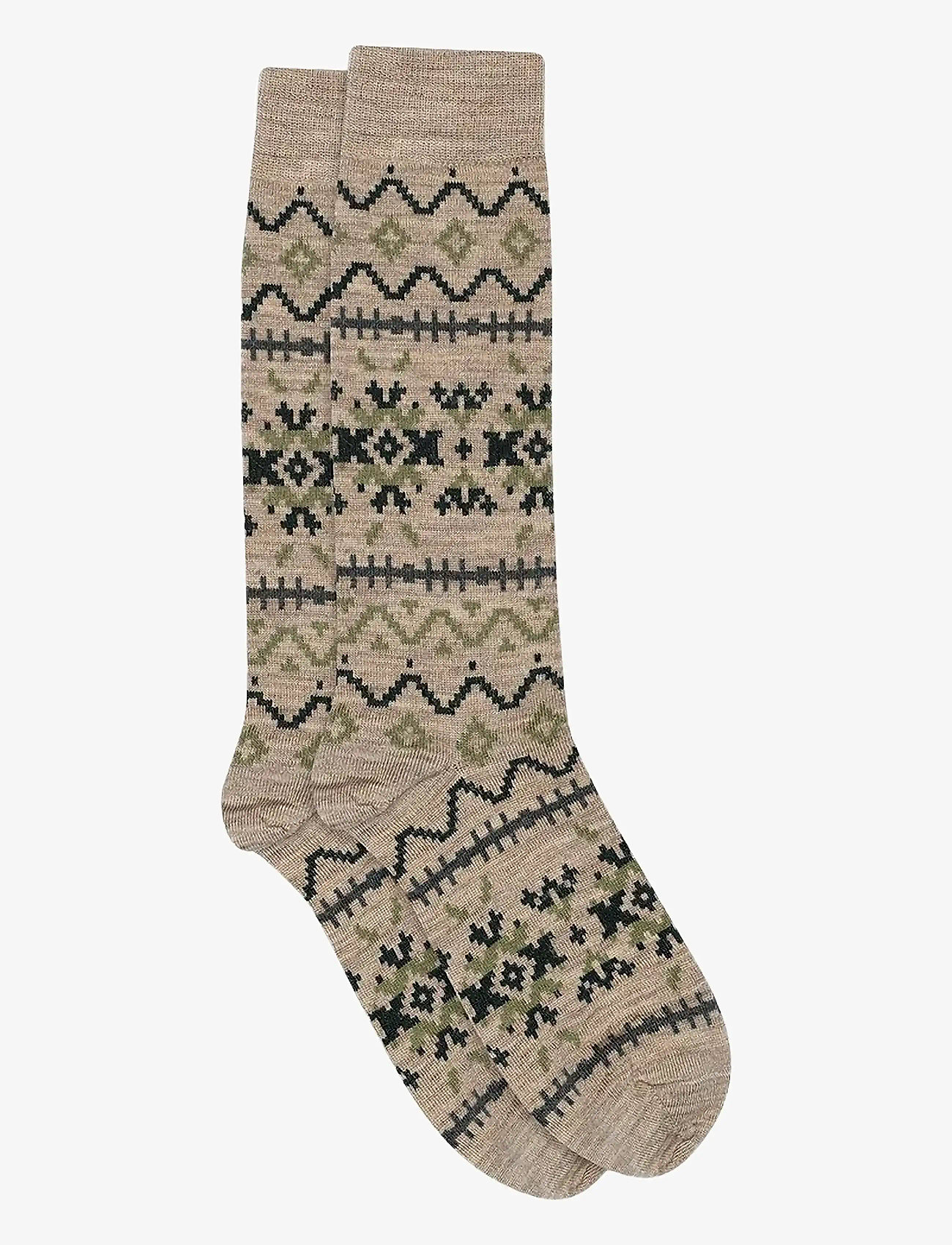 mp Denmark - Iben long socks - light brown melange - 0