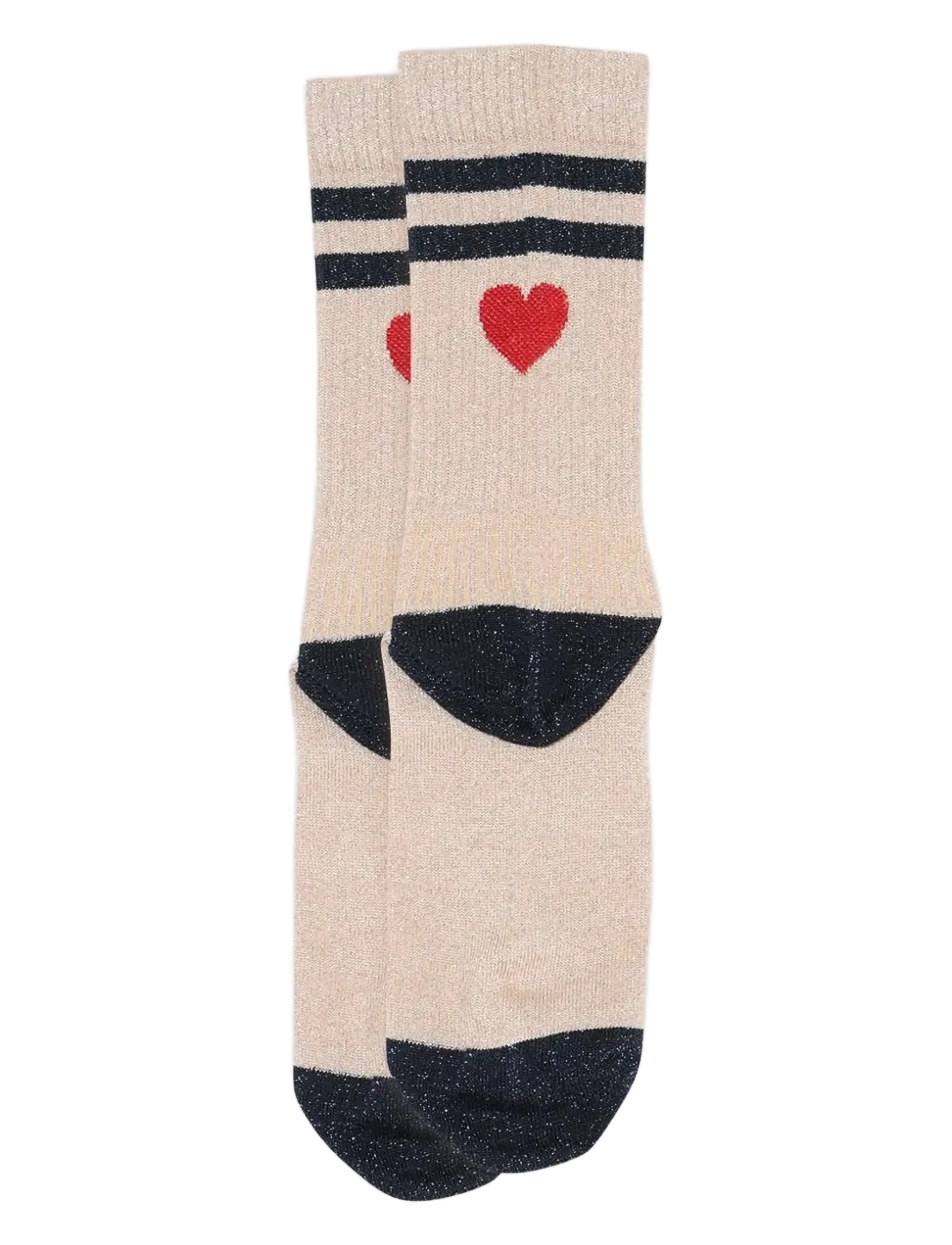 mp Denmark - Elga glitter socks - champagne beige - 1