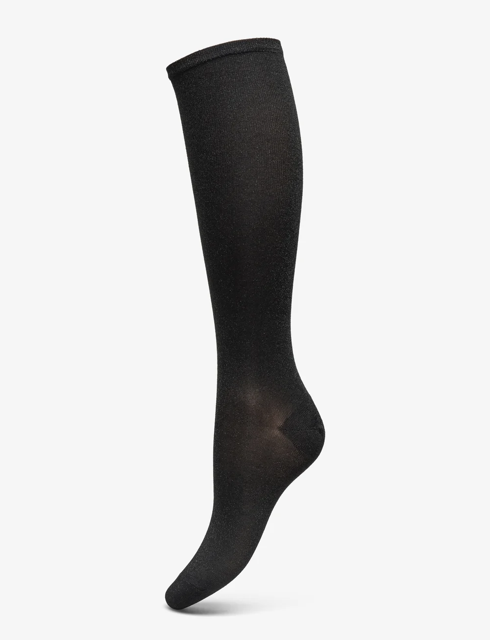 mp Denmark - Nelly glitter knee socks - knæstrømper - black - 0