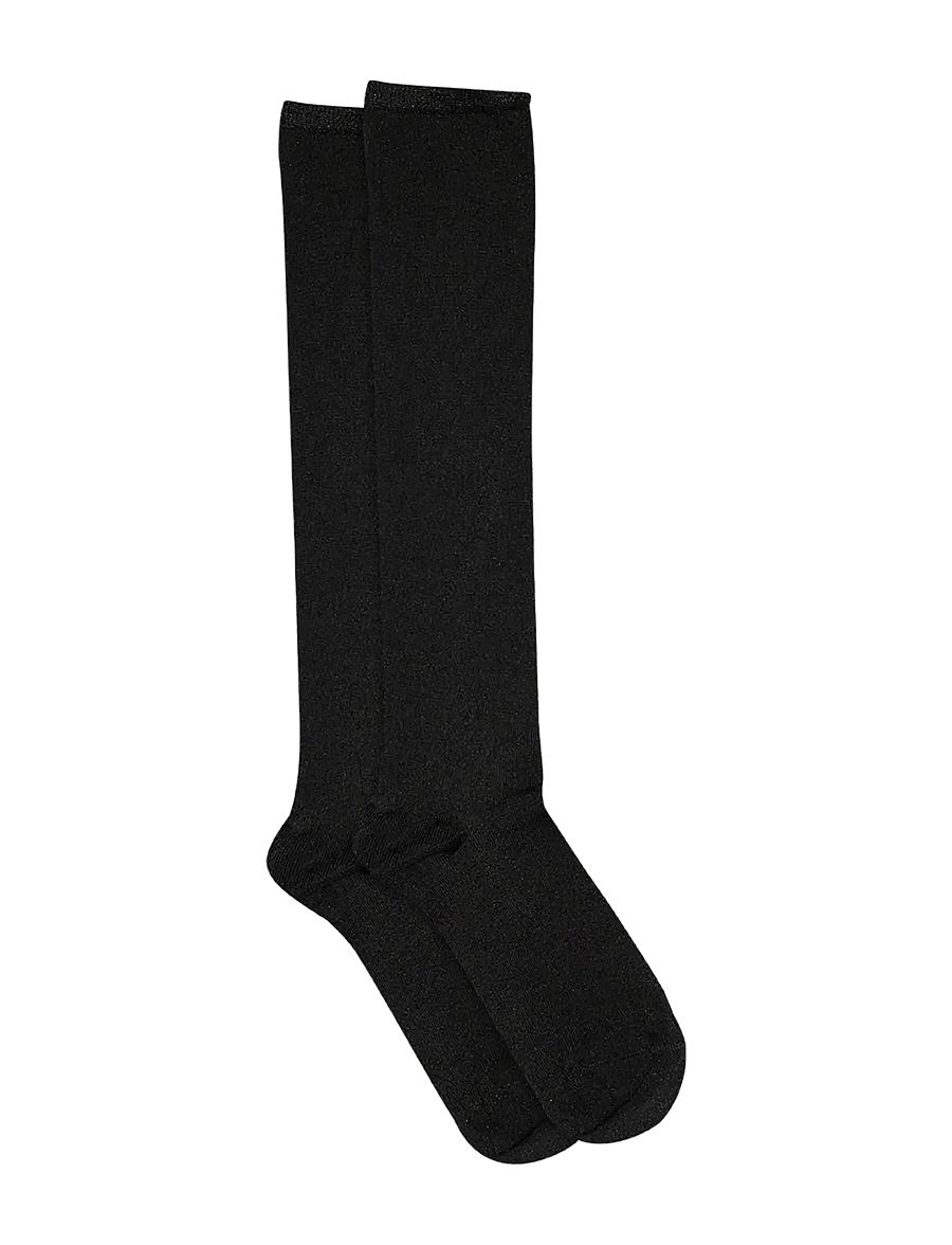 mp Denmark - Nelly glitter knee socks - knästrumpor - black - 0