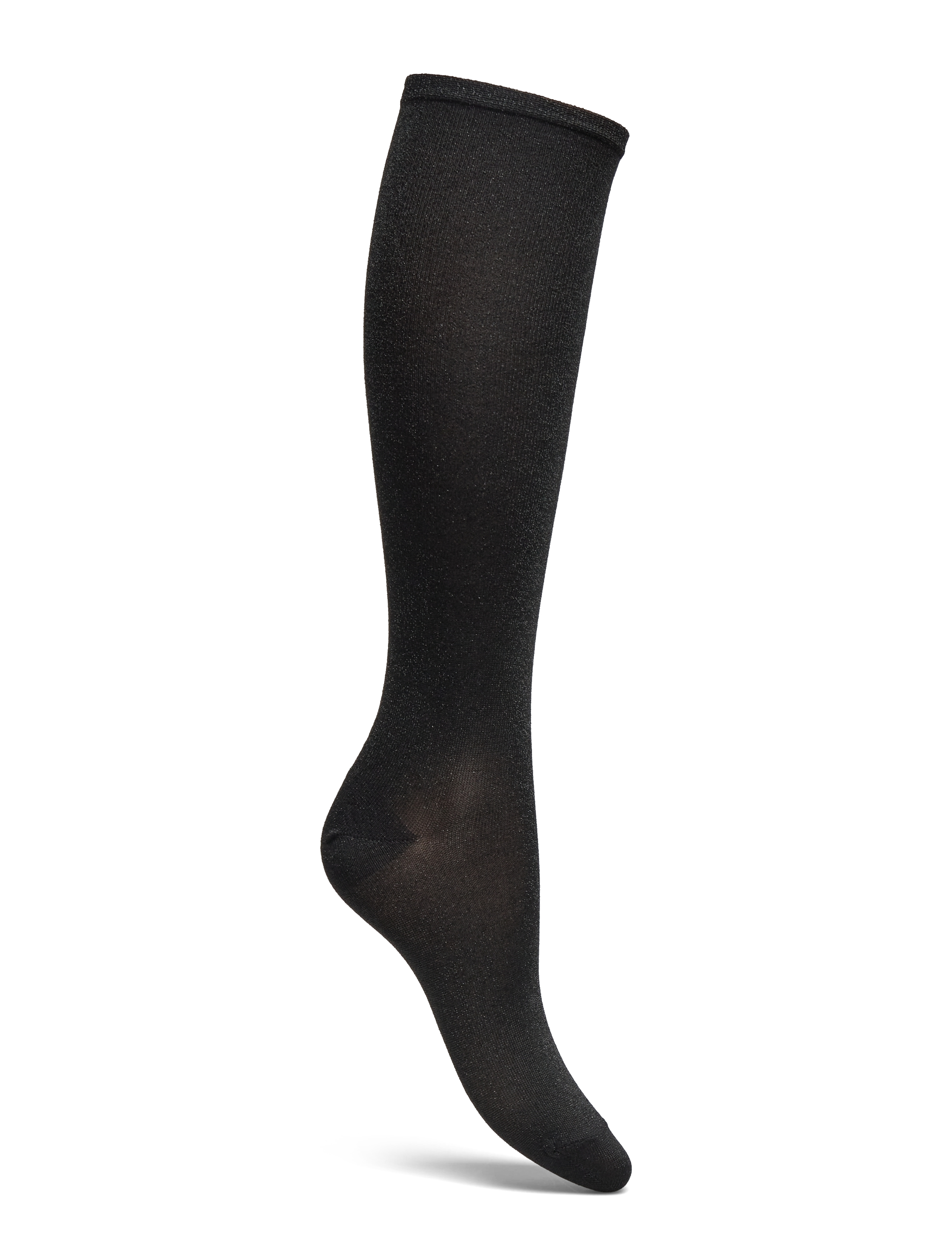mp Denmark - Nelly glitter knee socks - knestrømper - black - 1