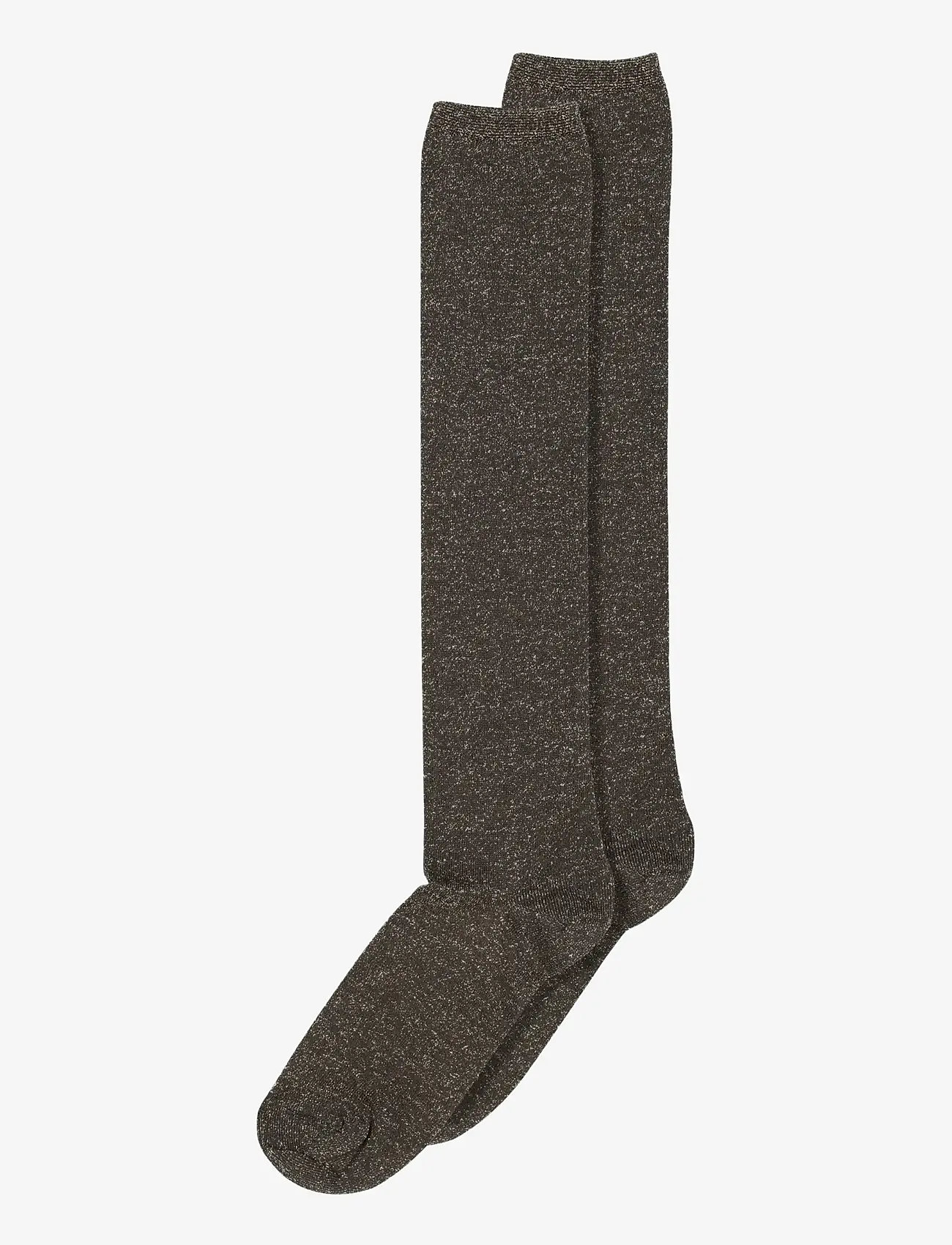 mp Denmark - Nelly glitter knee socks - knästrumpor - dark brown - 0