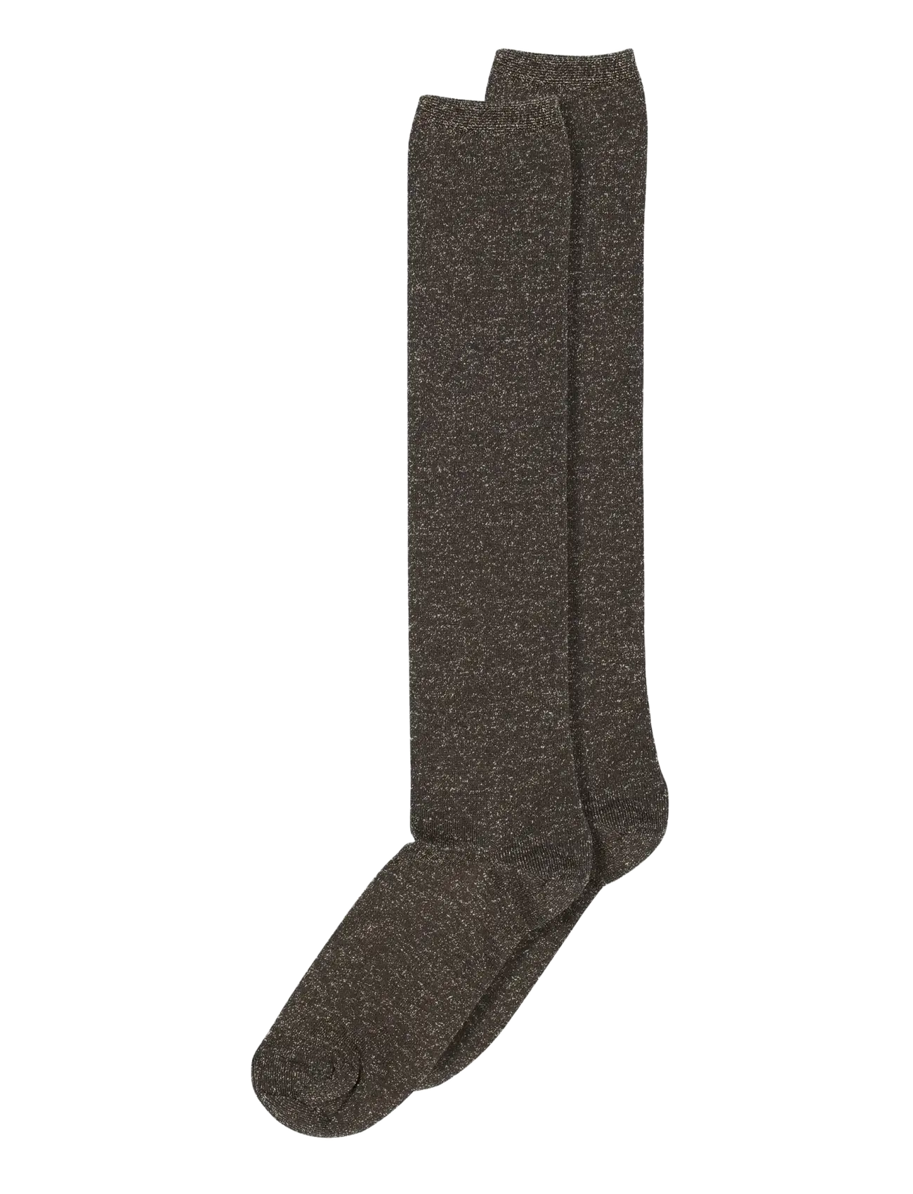Nelly glitter knee socks - DARK BROWN