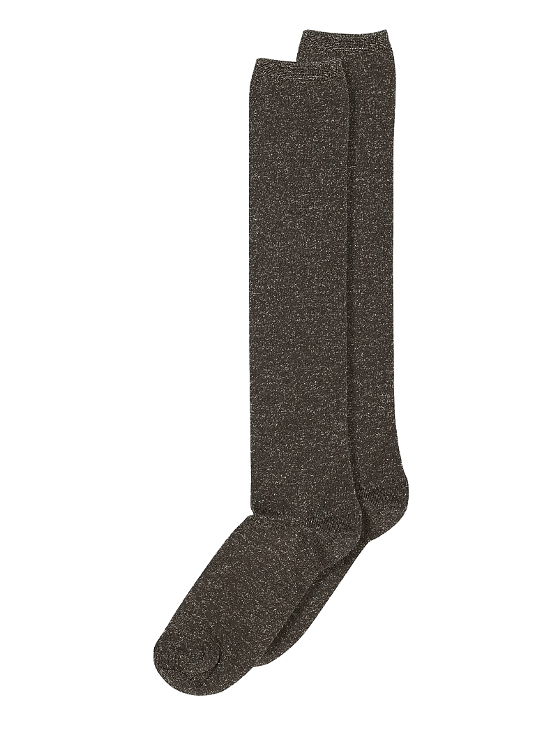 mp Denmark - Nelly glitter knee socks - knästrumpor - dark brown - 0