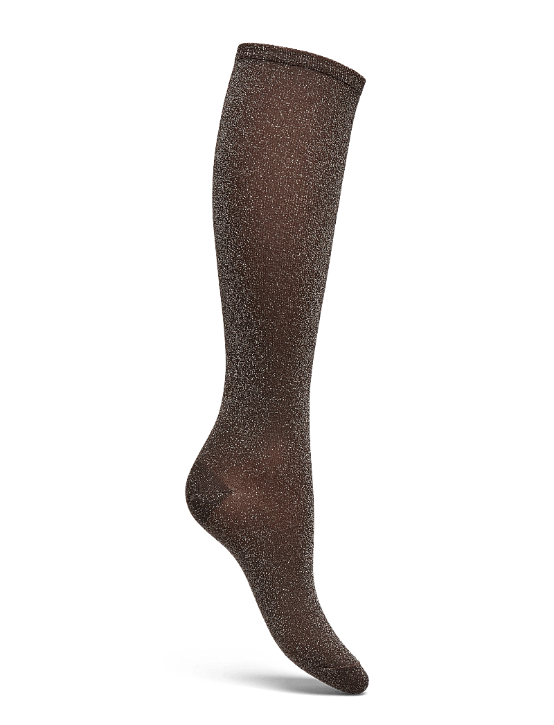 mp Denmark - Nelly glitter knee socks - knästrumpor - dark brown - 1