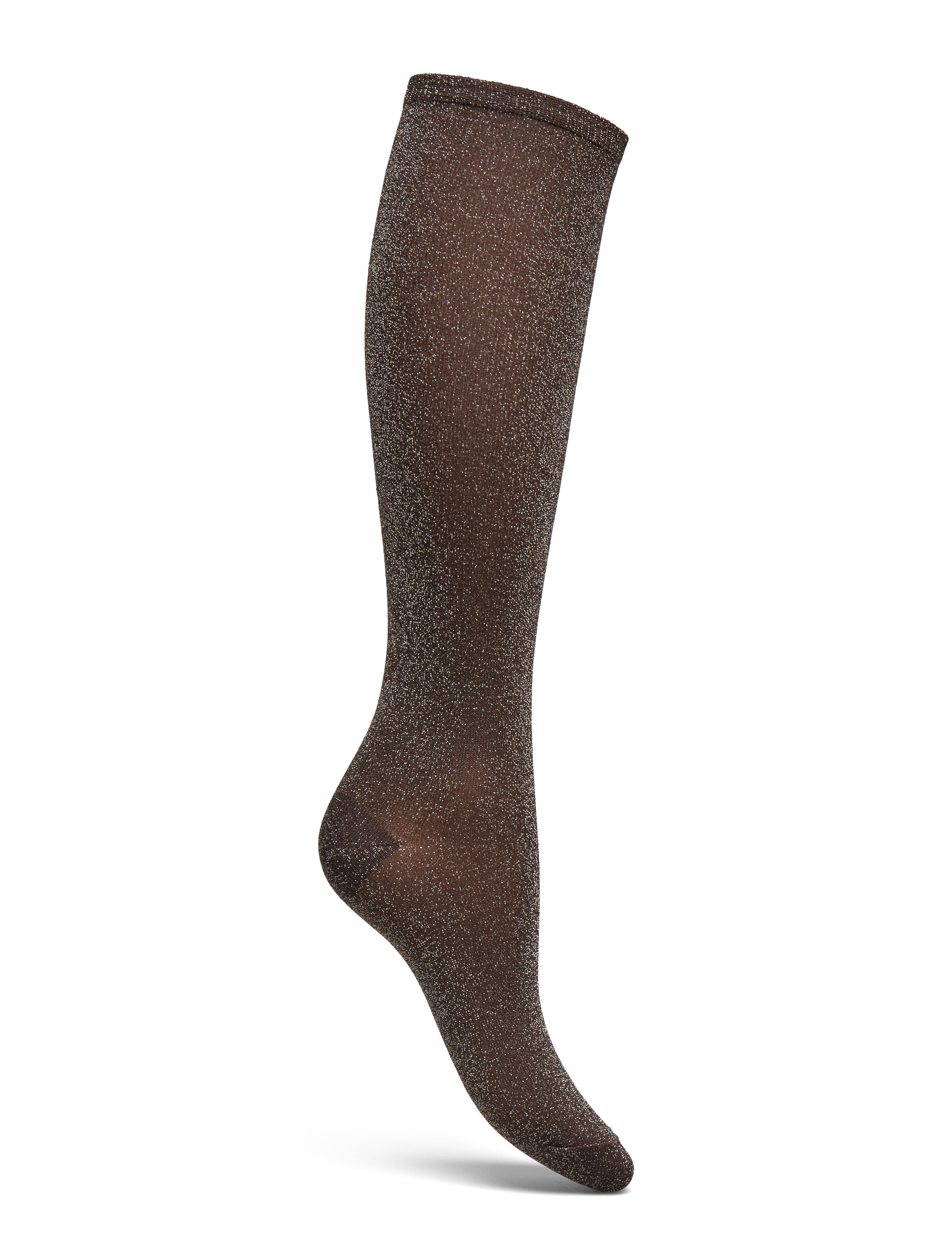 mp Denmark - Nelly glitter knee socks - dark brown - 1