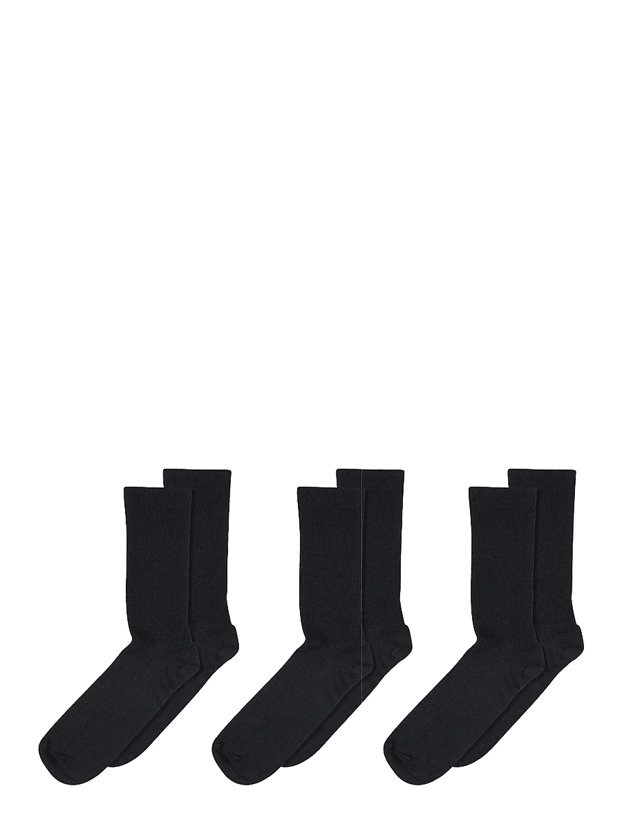 mp Denmark - Fine wool rib socks - 3-pack - regular socks - black - 0