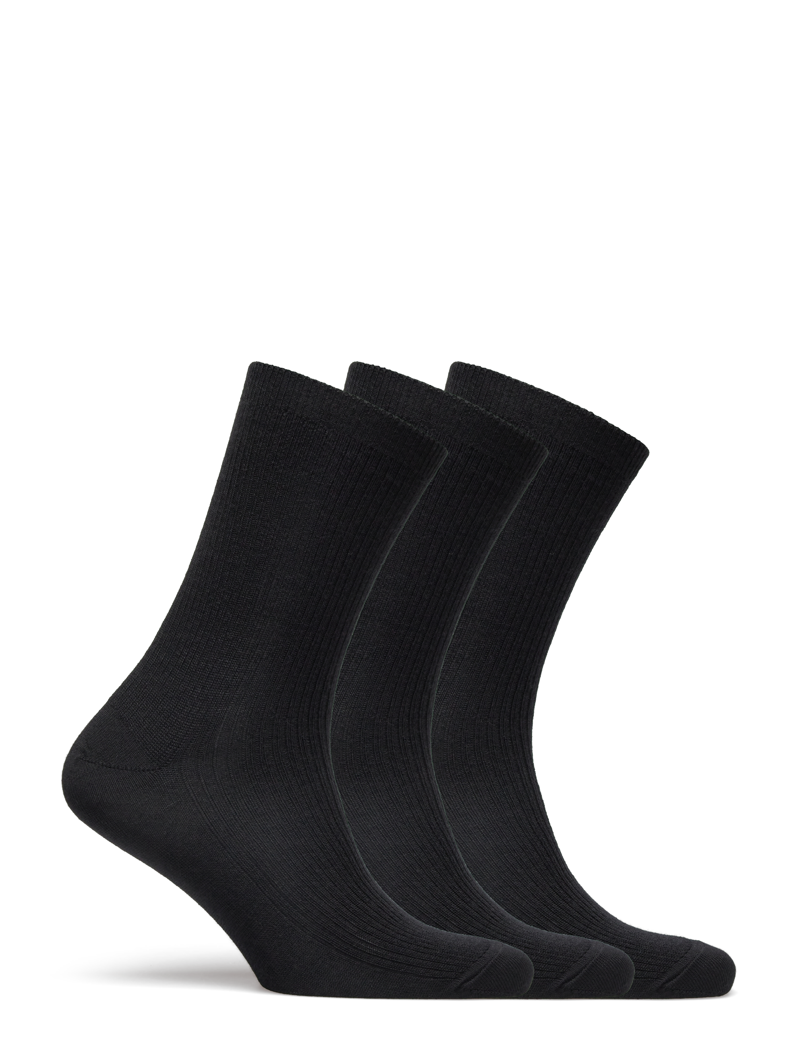 mp Denmark - Fine wool rib socks - 3-pack - black - 1