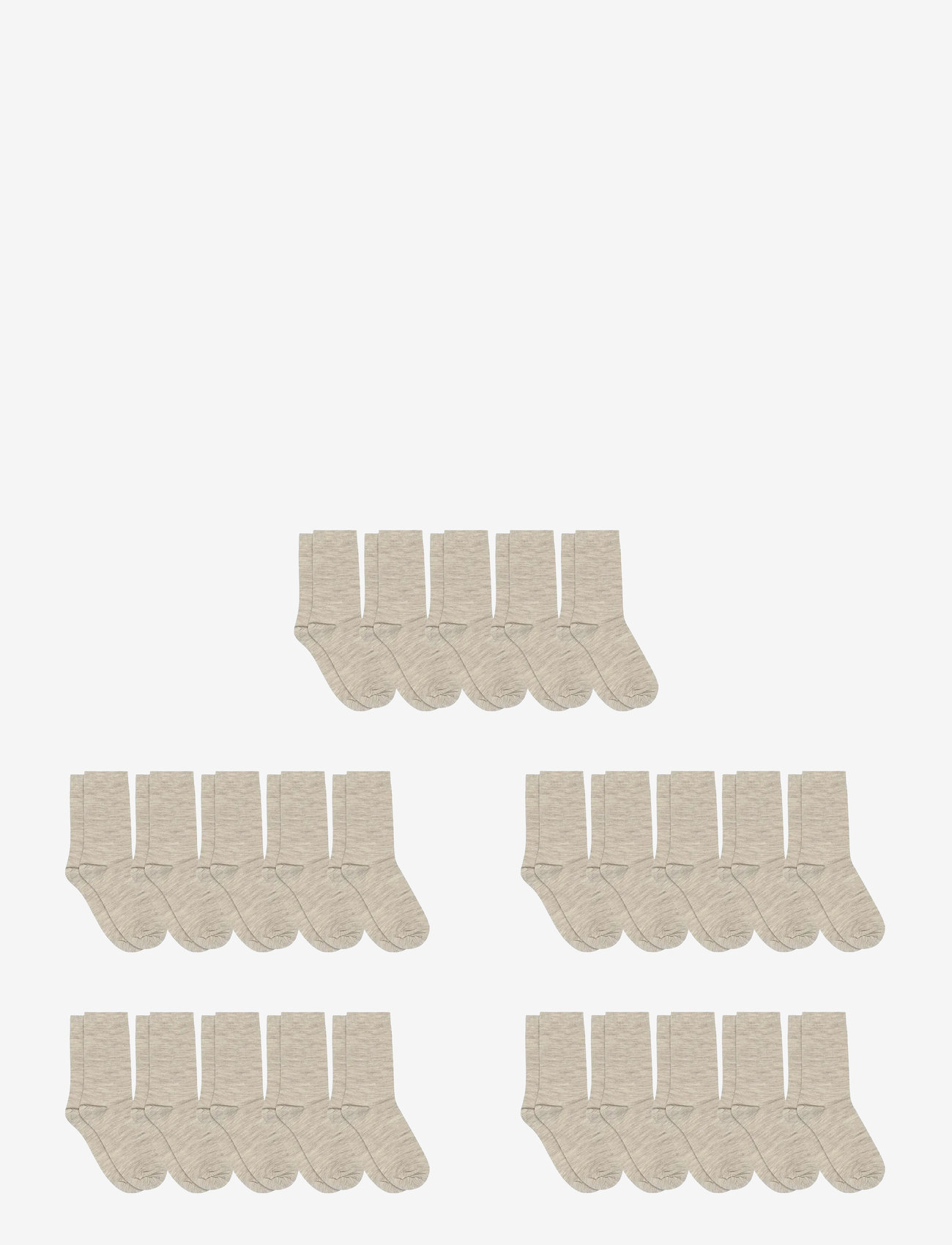 mp Denmark - Fine wool socks, 5-pack - regular socks - light brown melange - 0