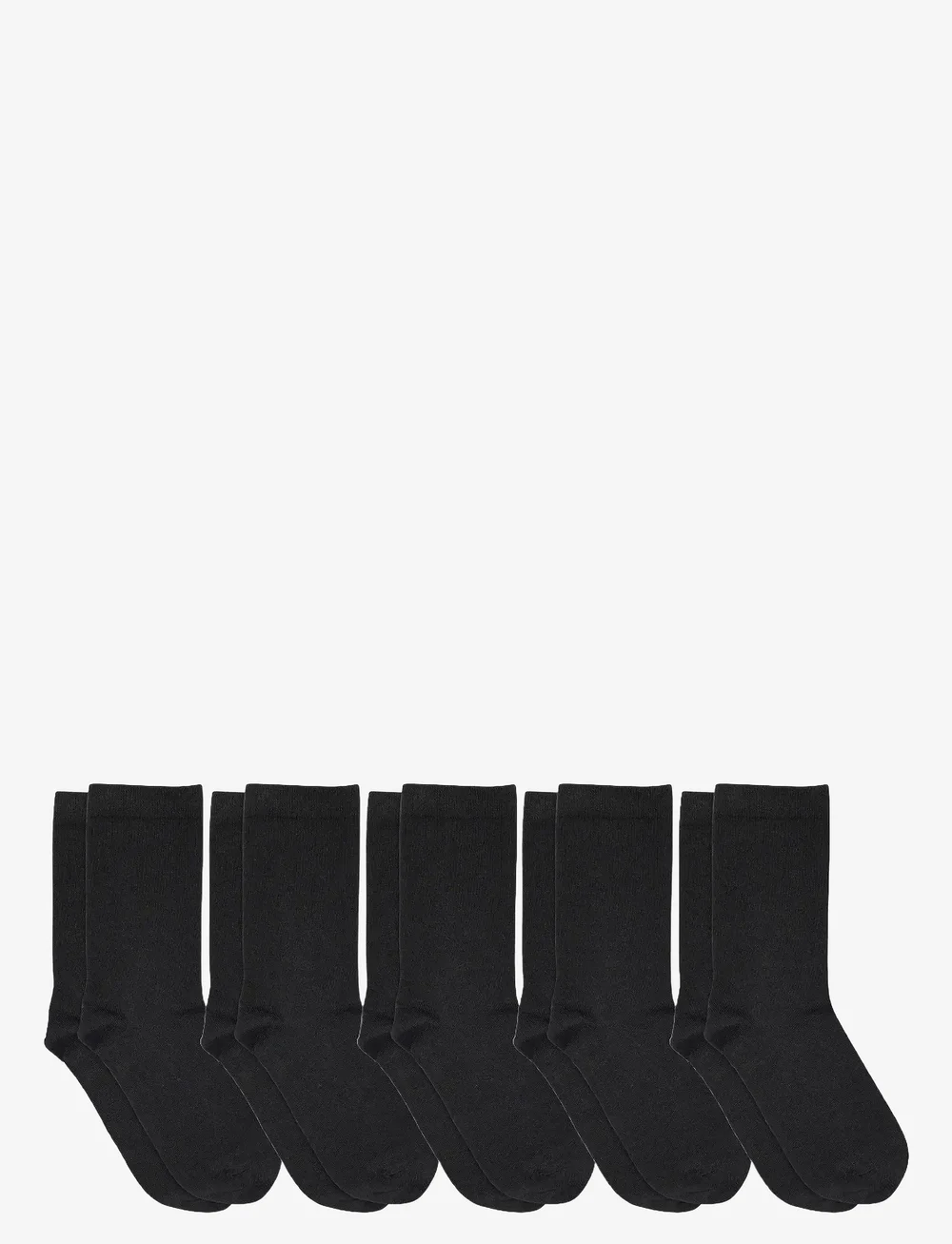 mp Denmark - Fine cotton socks, 5-pack - vanlige sokker - black - 0