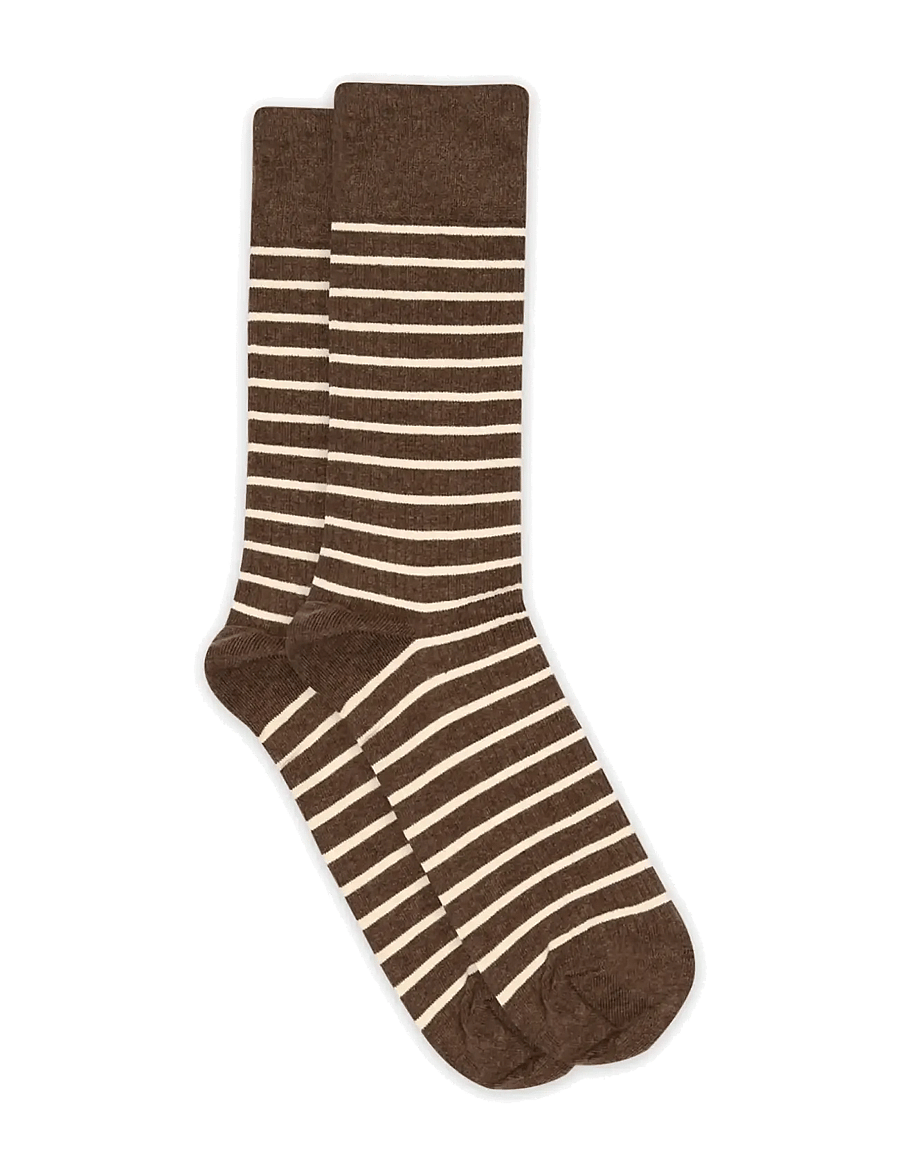 mp Denmark - Knud socks - sokker - brown melange - 0