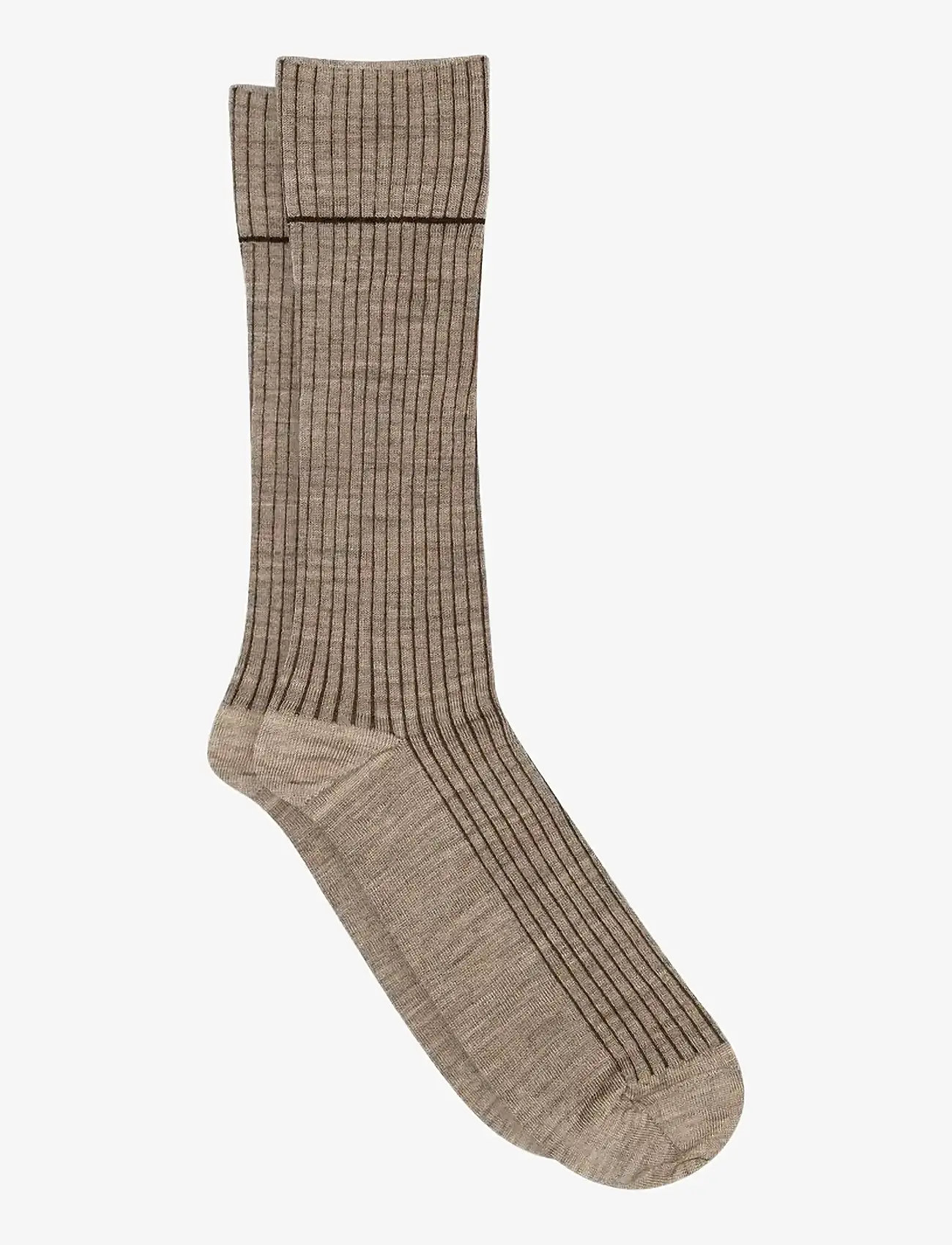 mp Denmark - Ditlev socks - crew socks - light brown melange - 0