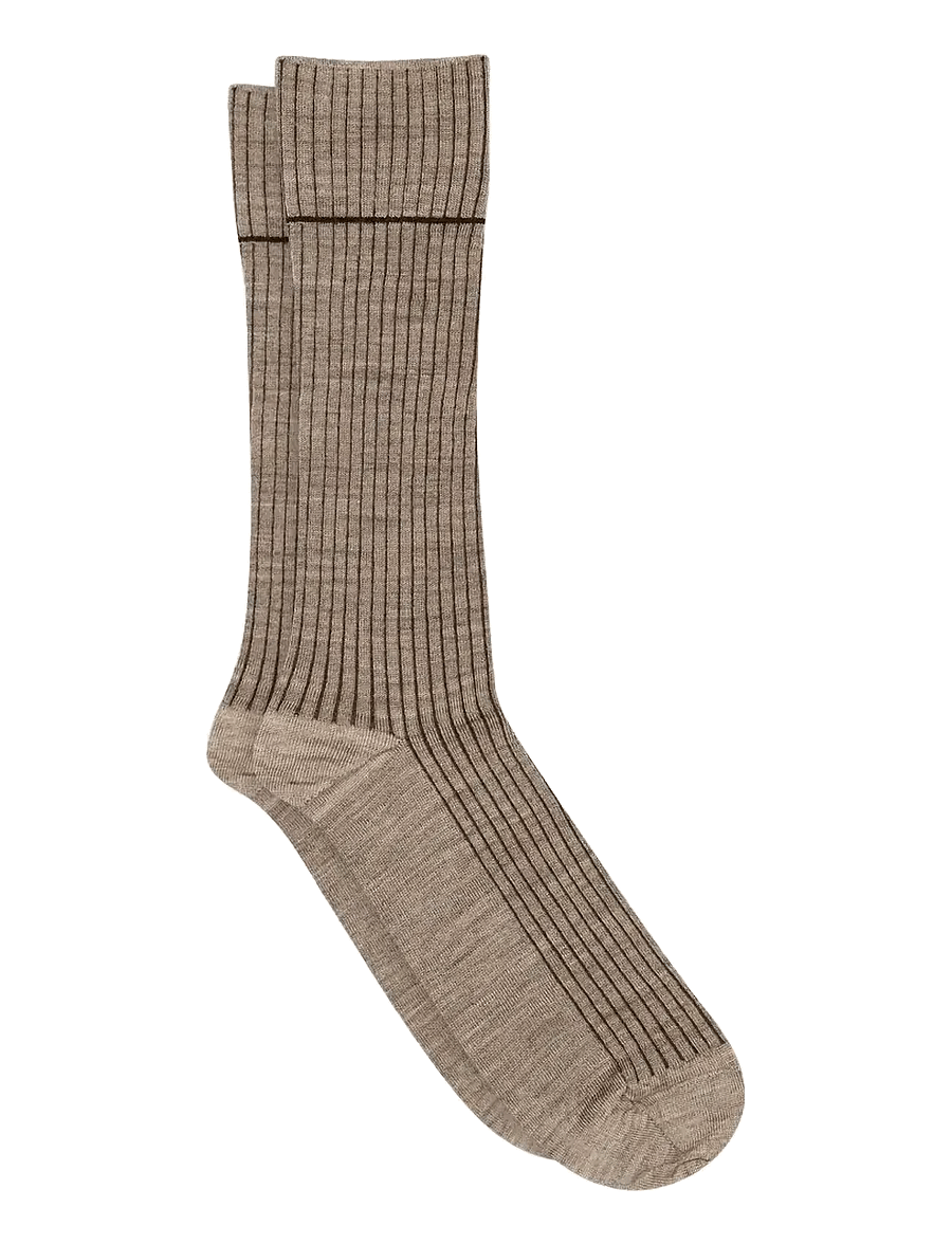 mp Denmark - Ditlev socks - sokker - light brown melange - 0