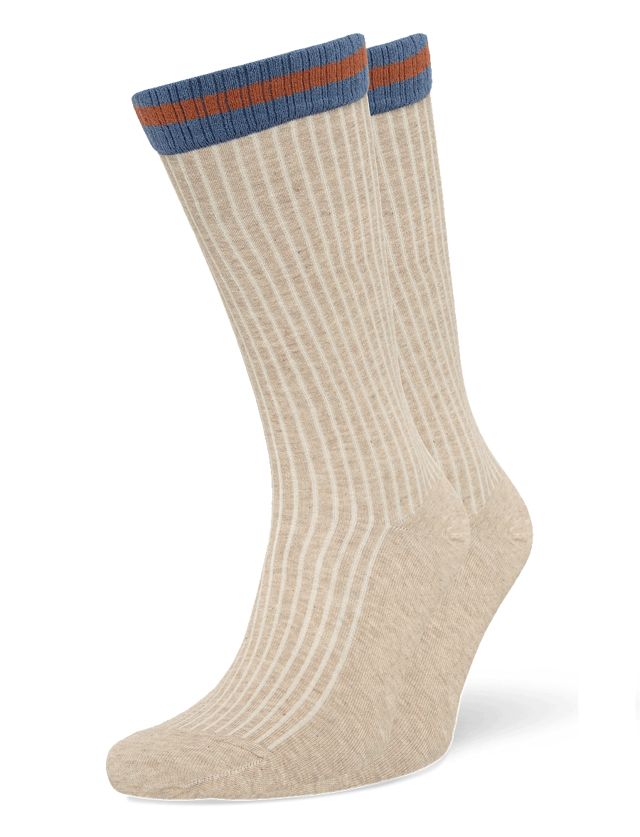 mp Denmark - Aske socks - tennissocken - light brown melange - 0