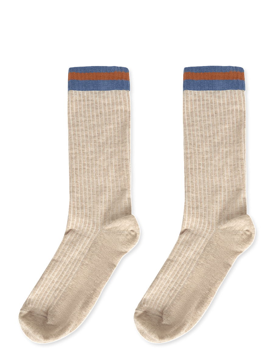 mp Denmark - Aske socks - tennissocken - light brown melange - 1