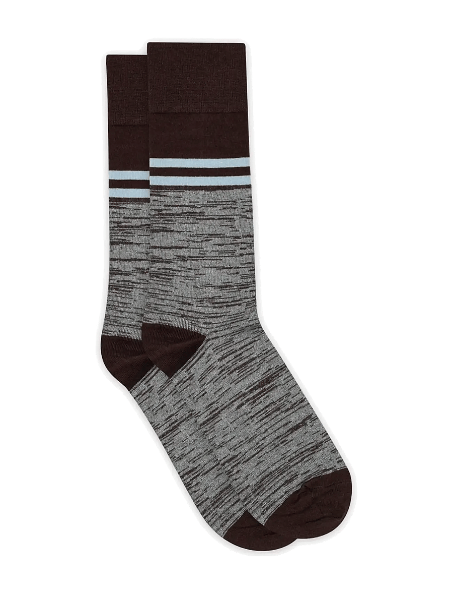 mp Denmark - Esben socks - crew sokkar - dark brown - 0