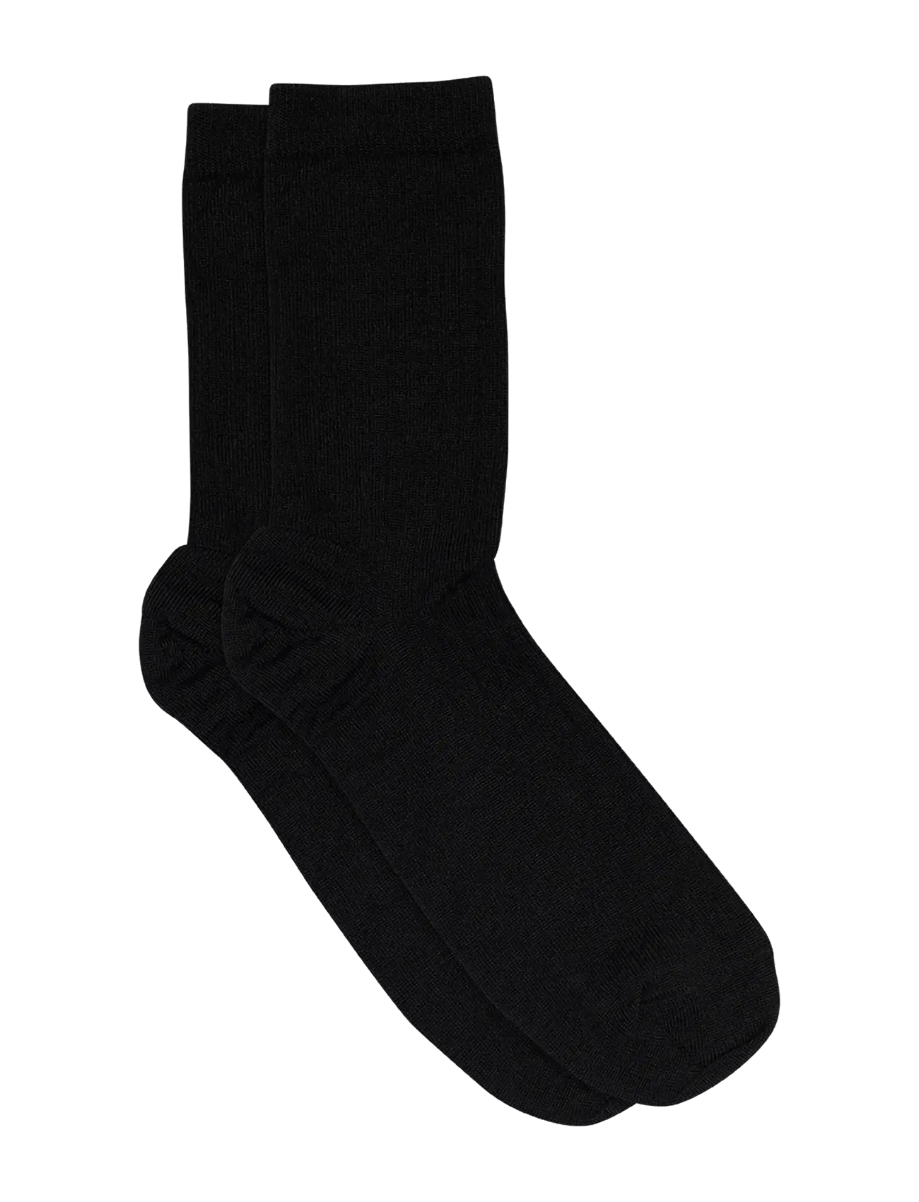 mp Denmark Wool rib socks - Sokid - BLACK / black