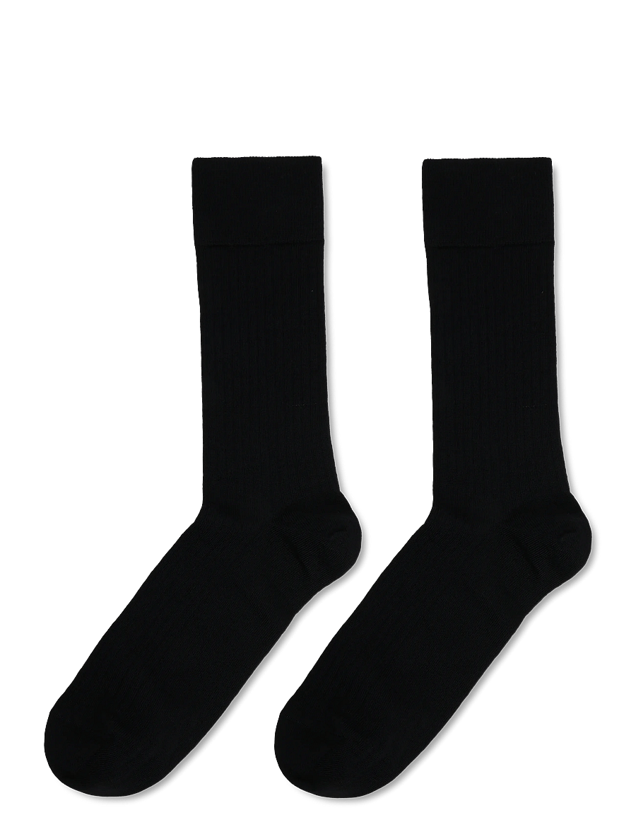 mp Denmark - Wool rib socks - klassikalised sokid - black - 1