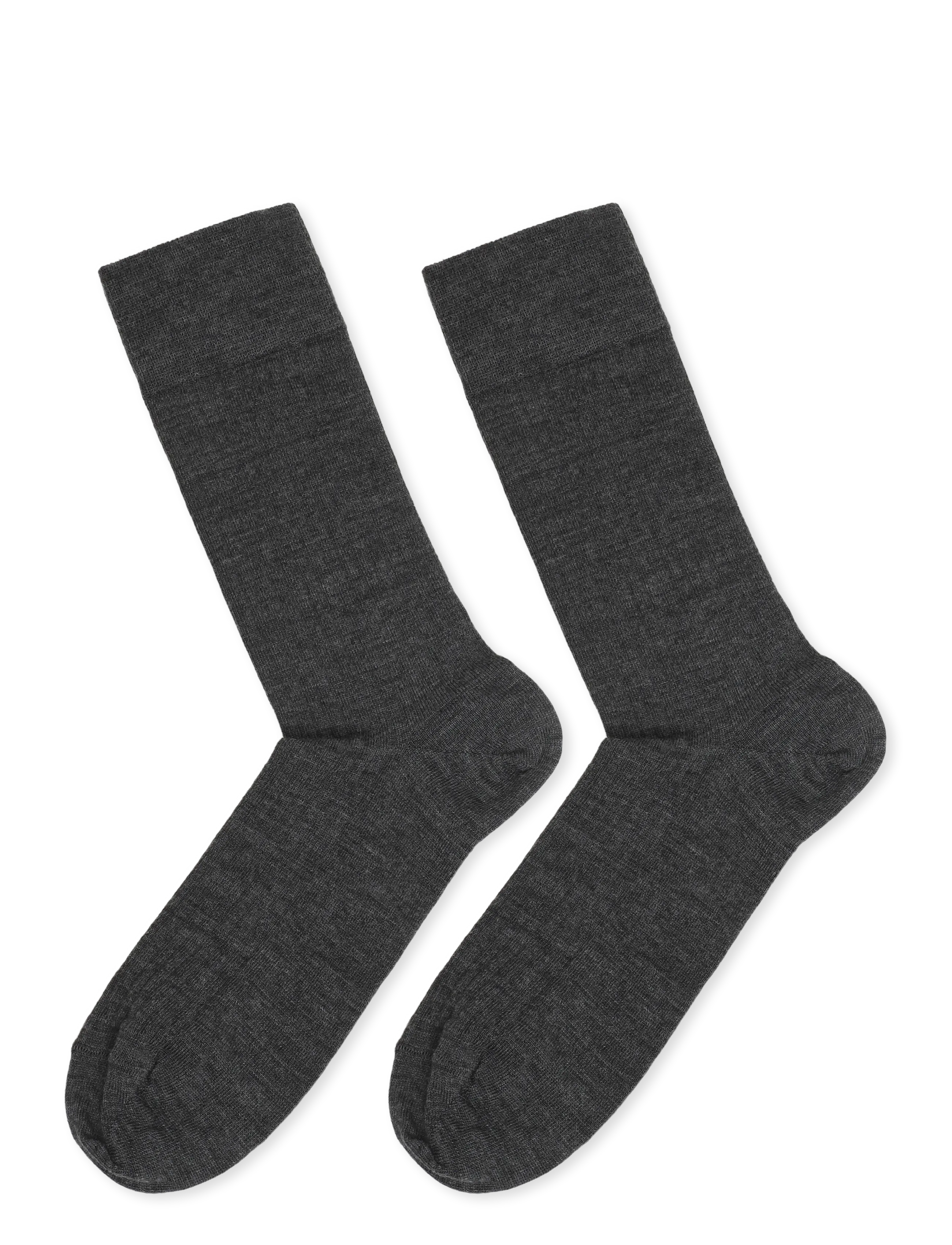 mp Denmark - Wool rib socks - klassikalised sokid - dark grey melange - 1