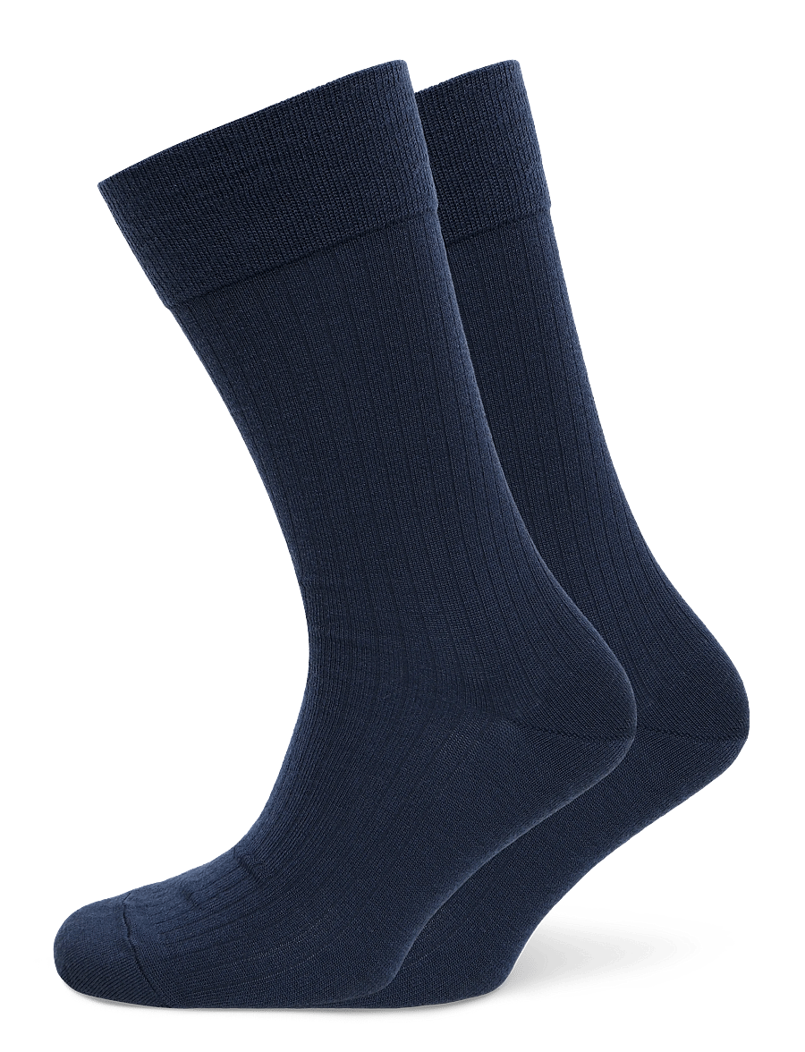 mp Denmark - Wool rib socks - klassikalised sokid - navy - 0