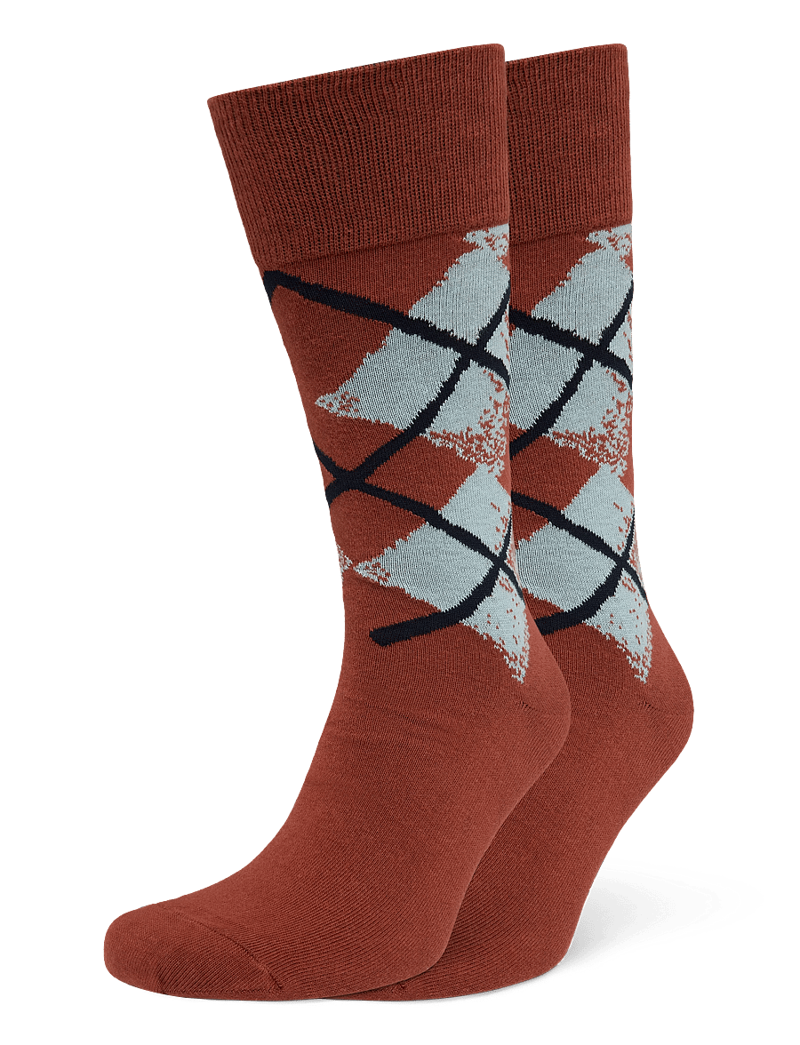mp Denmark - Helge socks - vanliga strumpor - henna - 0