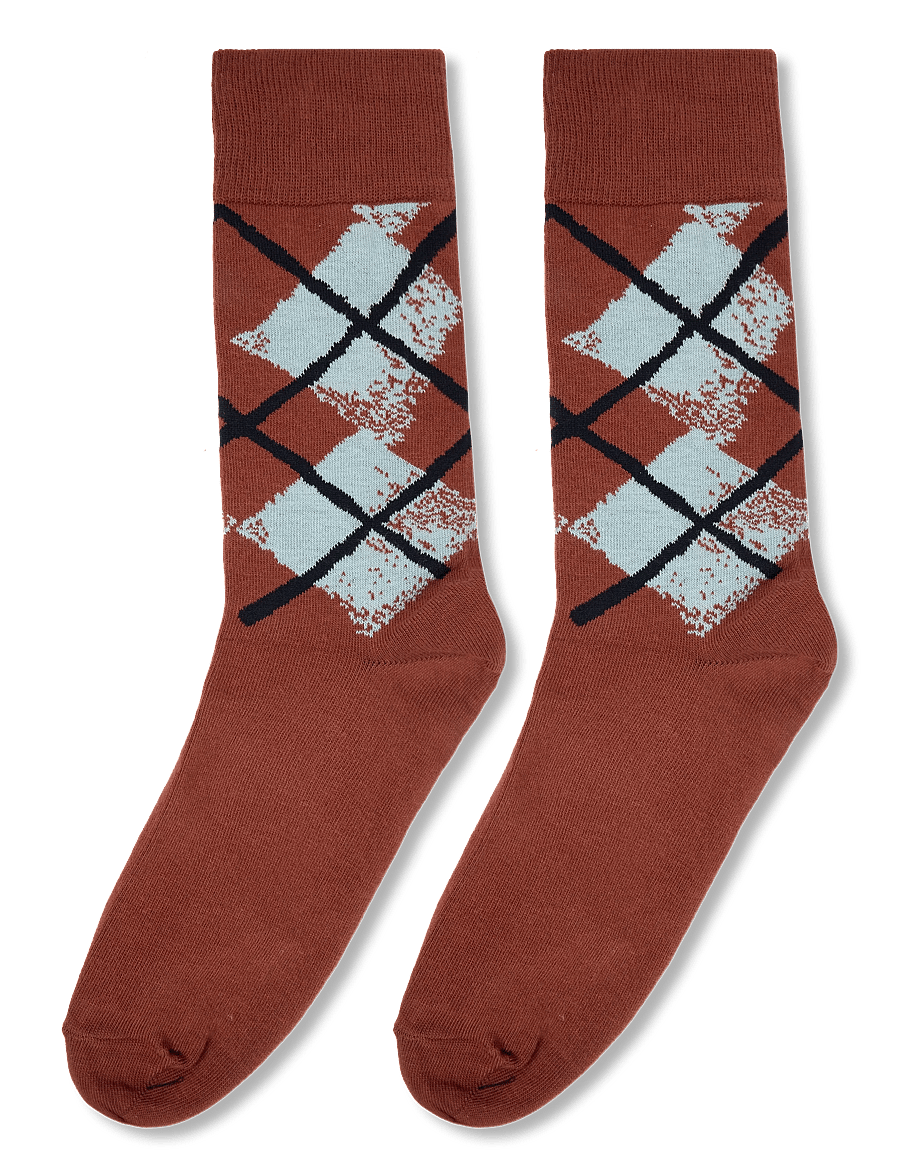 mp Denmark - Helge socks - vanliga strumpor - henna - 1