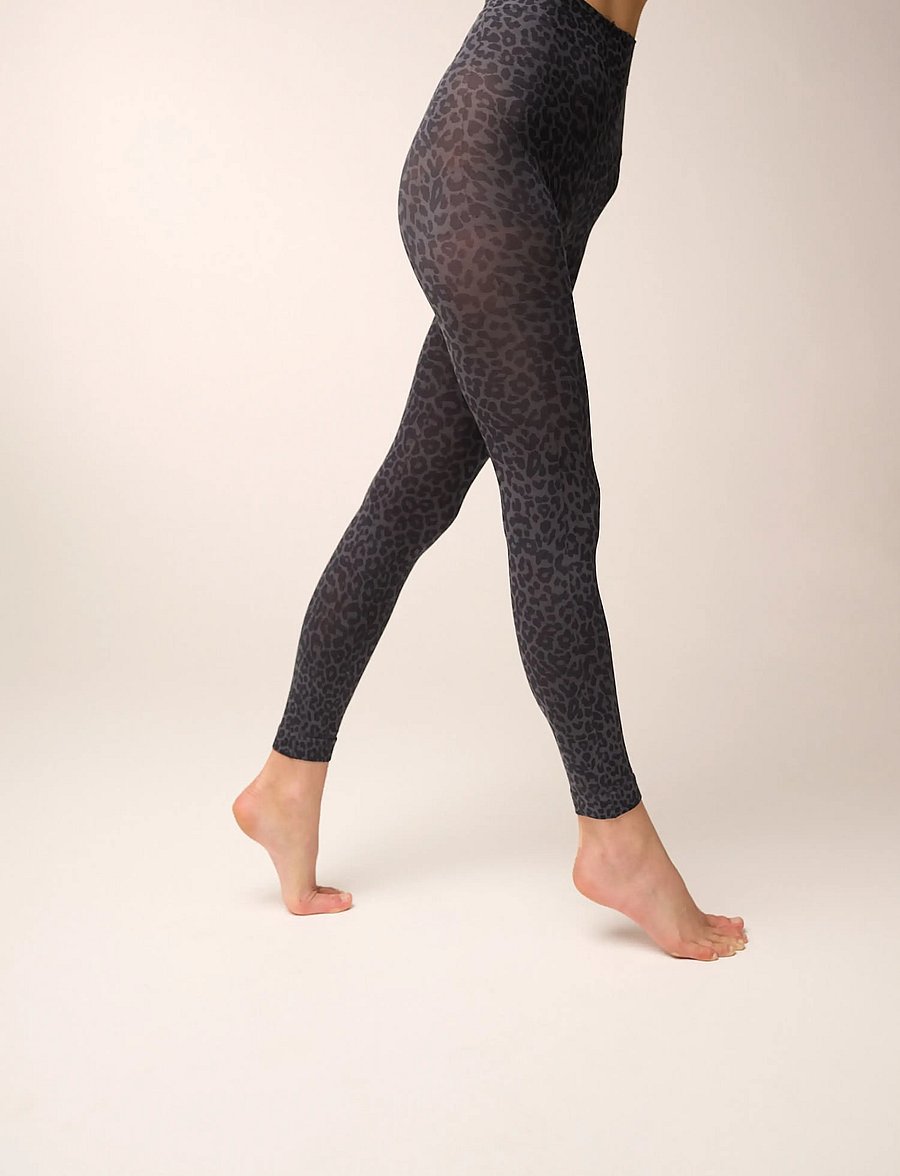 mp Denmark - Leopard footless - 150 denier - leggings - anthracite - 0
