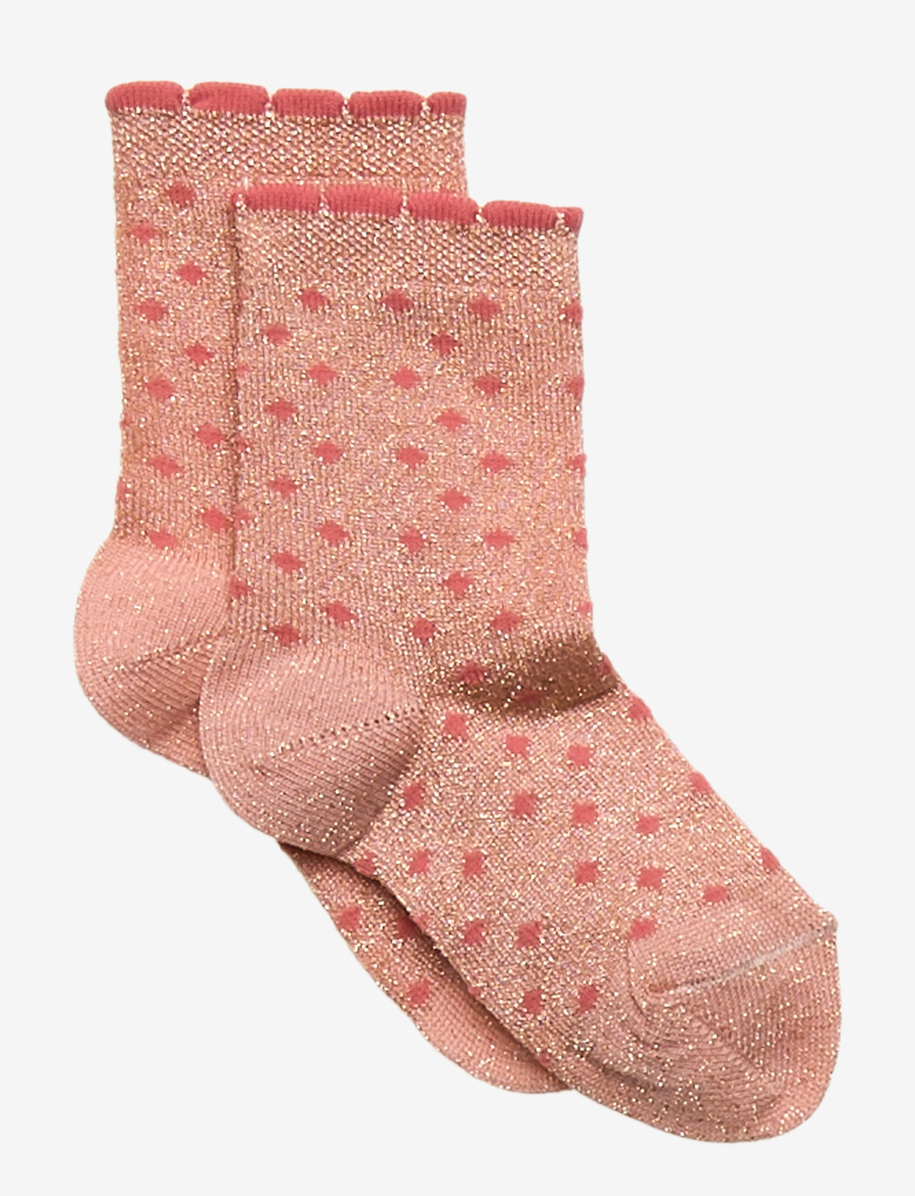 mp Denmark - Lucy glitter socks - soft coral - 0