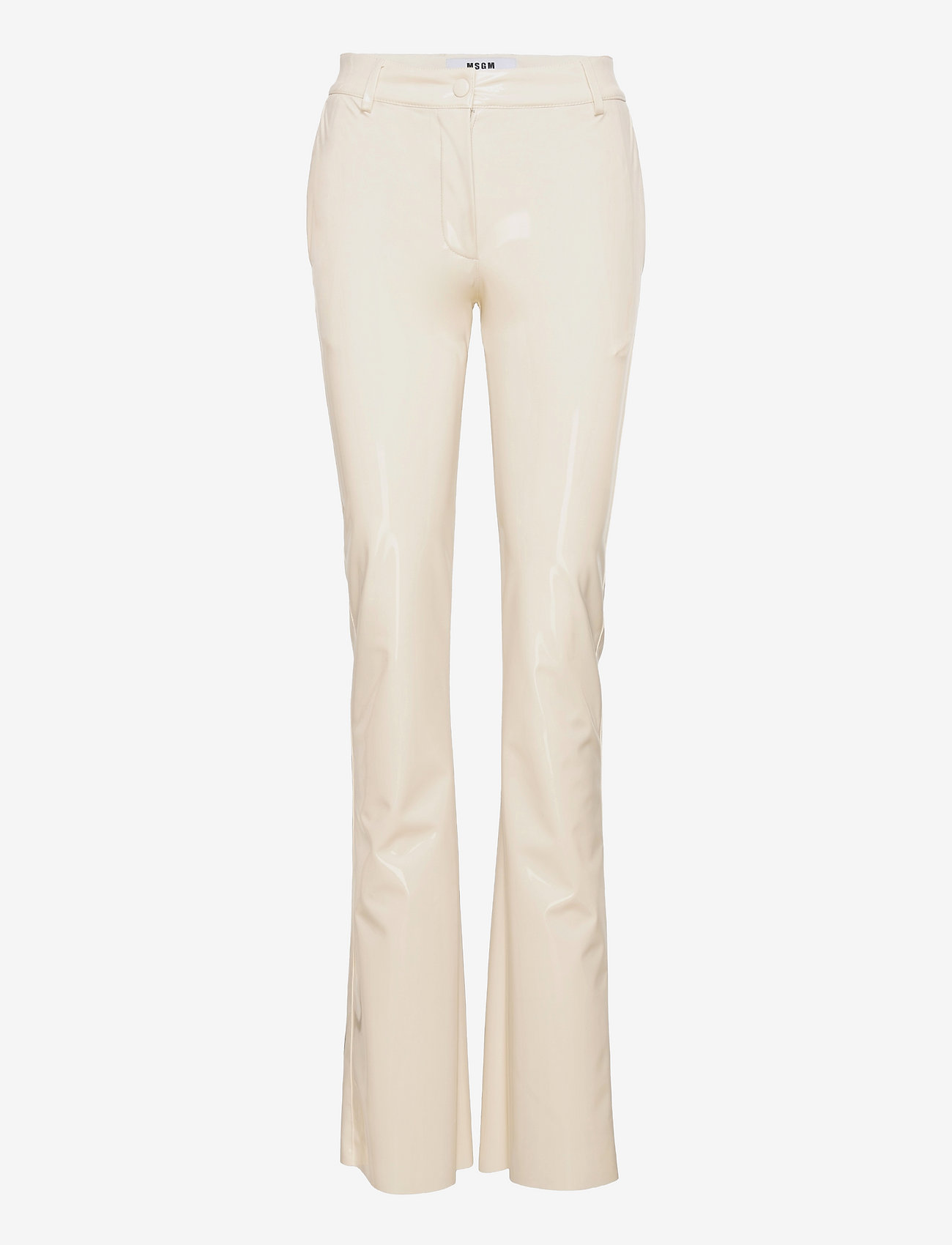 MSGM - PATENT FAUX LEATHER PANTS - festmode zu outlet-preisen - cream - 0