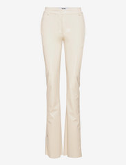 MSGM - PATENT FAUX LEATHER PANTS - peoriided outlet-hindadega - cream - 0
