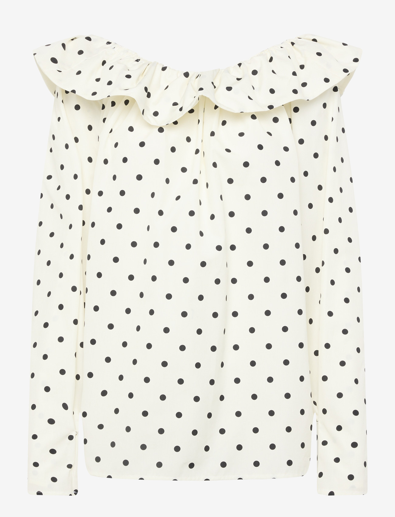 MSGM - BLUSA/BLOUSE - langærmede bluser - off white + black - 0