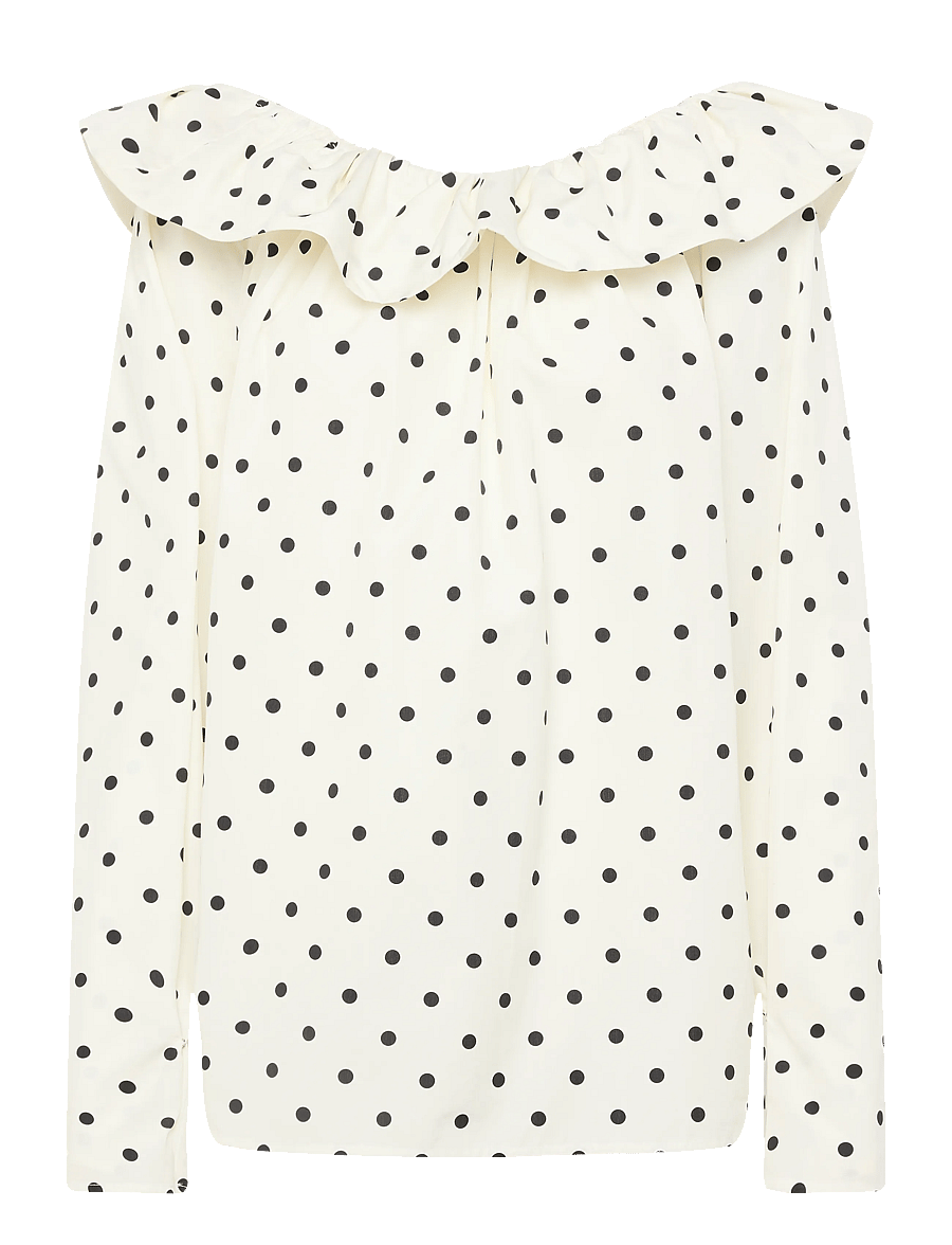 MSGM - BLUSA/BLOUSE - bluzki z długimi rękawami - off white + black - 0