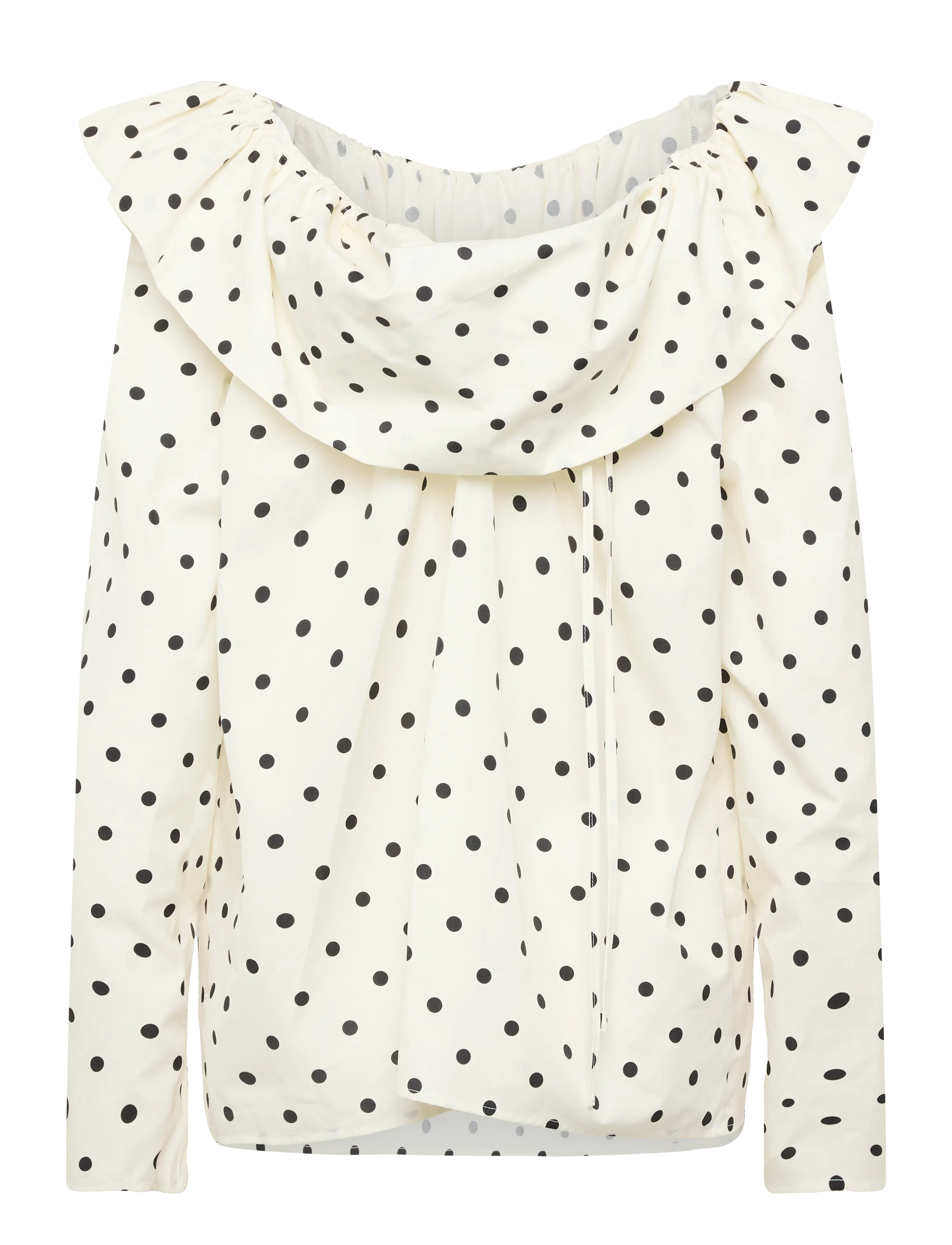 MSGM - BLUSA/BLOUSE - langärmlige blusen - off white + black - 1