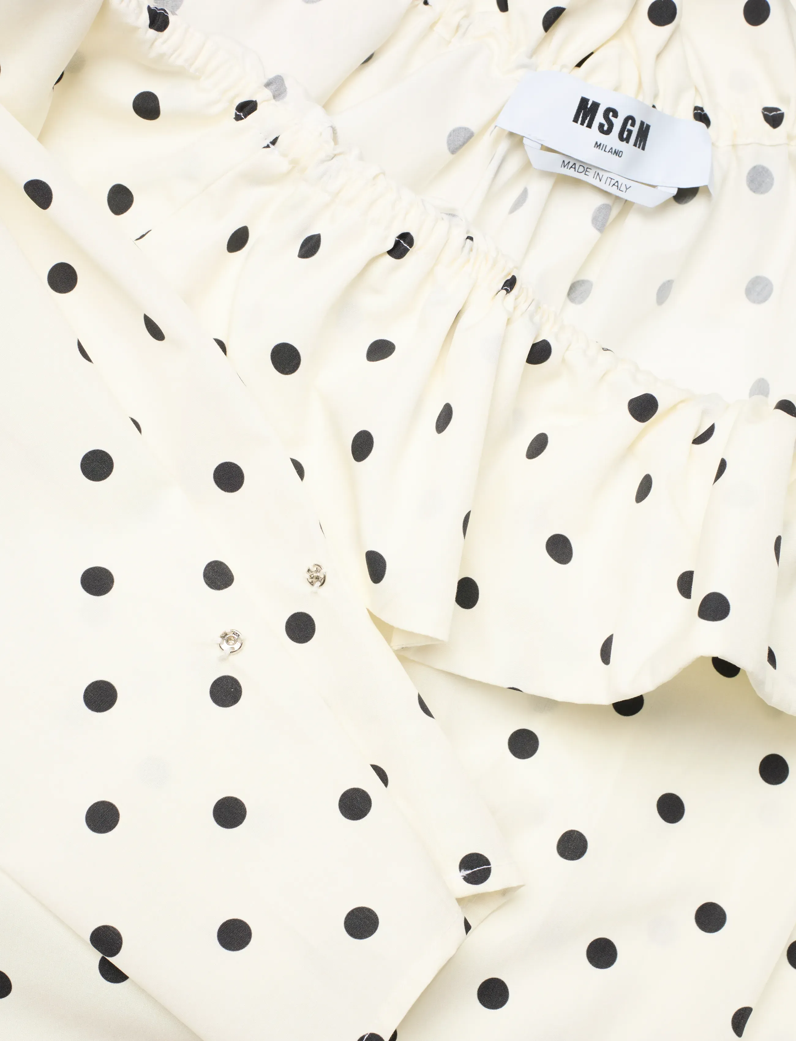 MSGM - BLUSA/BLOUSE - langärmlige blusen - off white + black - 2